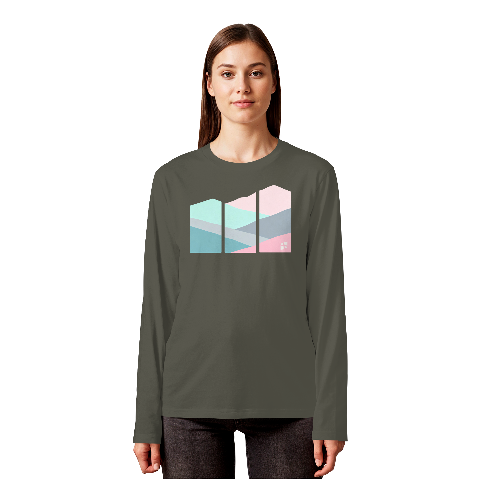 Pastell Mountain - Organic Longsleeve T-Shirt