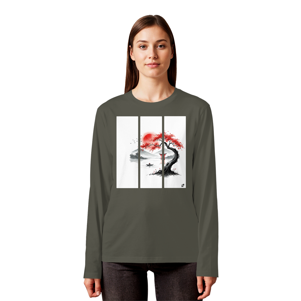 Kirschblüten Vibes - Organic Longsleeve T-Shirt