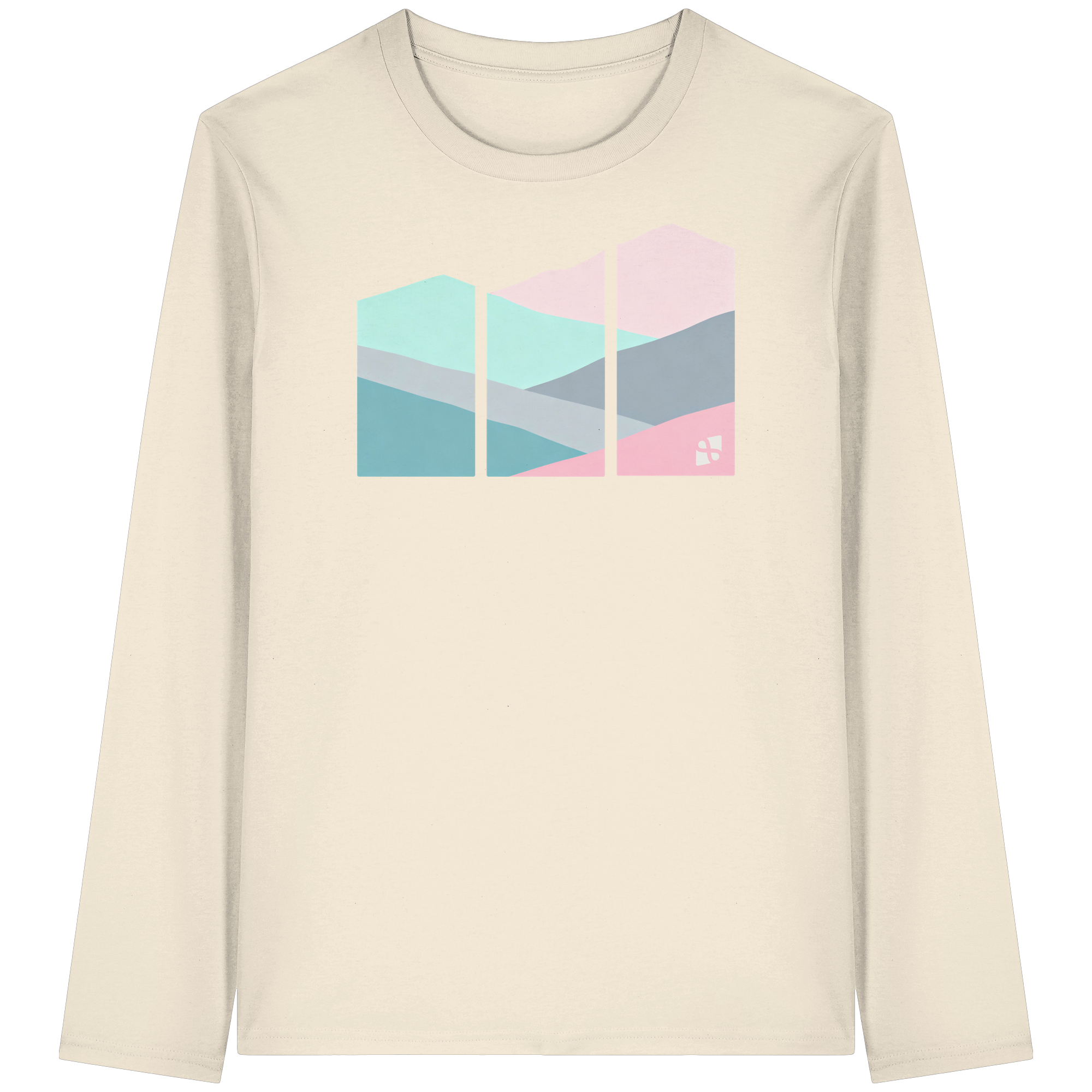 Pastell Mountain - Organic Longsleeve T-Shirt