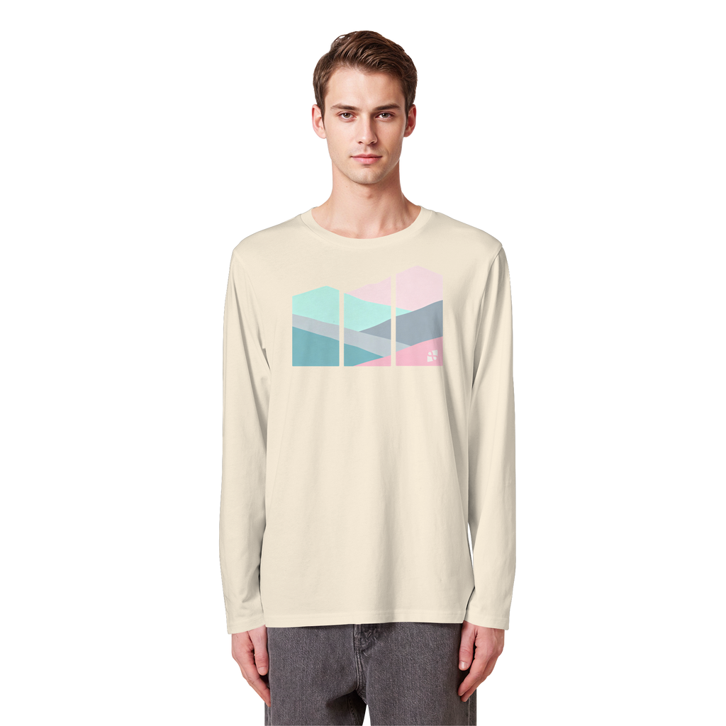 Pastell Mountain - Organic Longsleeve T-Shirt