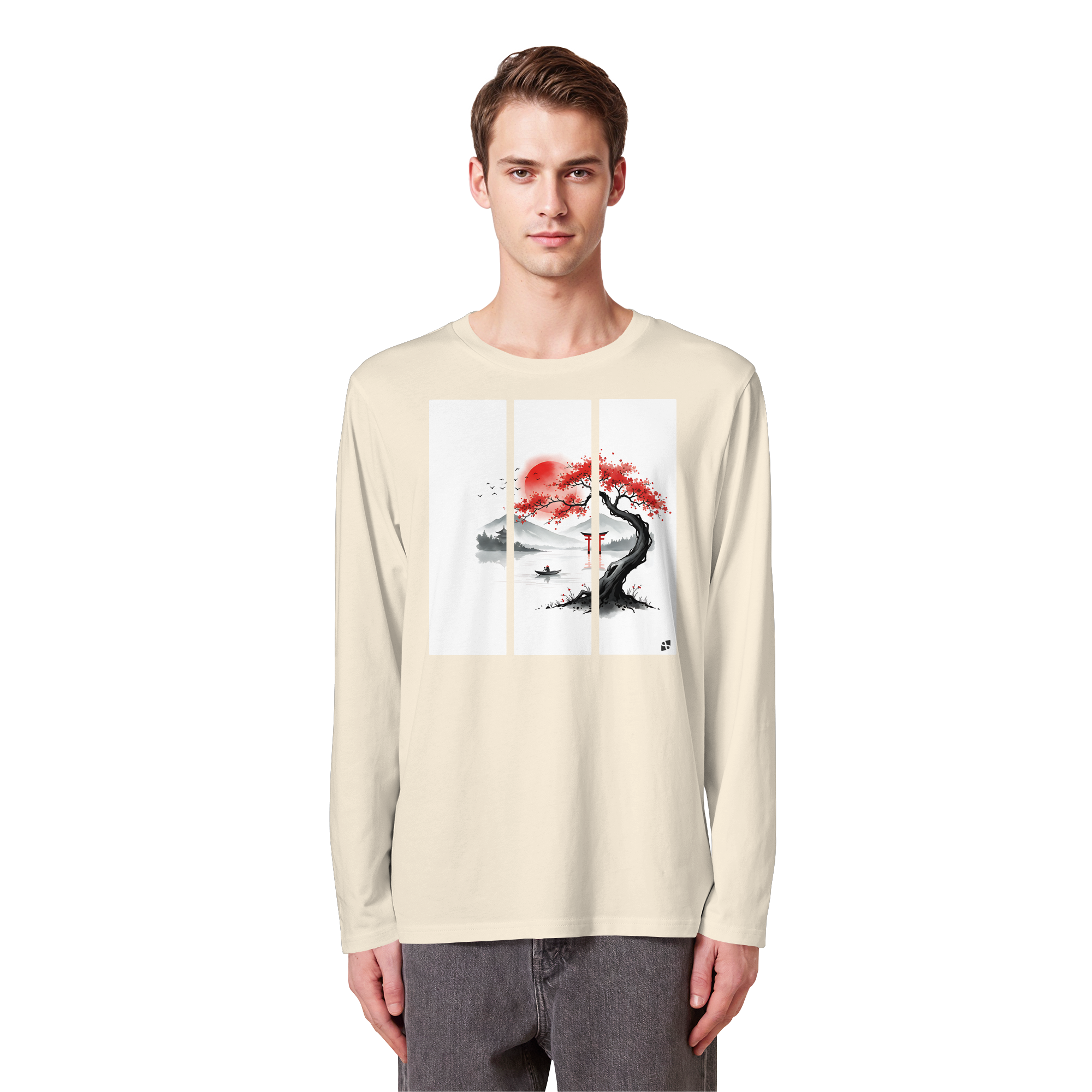 Kirschblüten Vibes - Organic Longsleeve T-Shirt