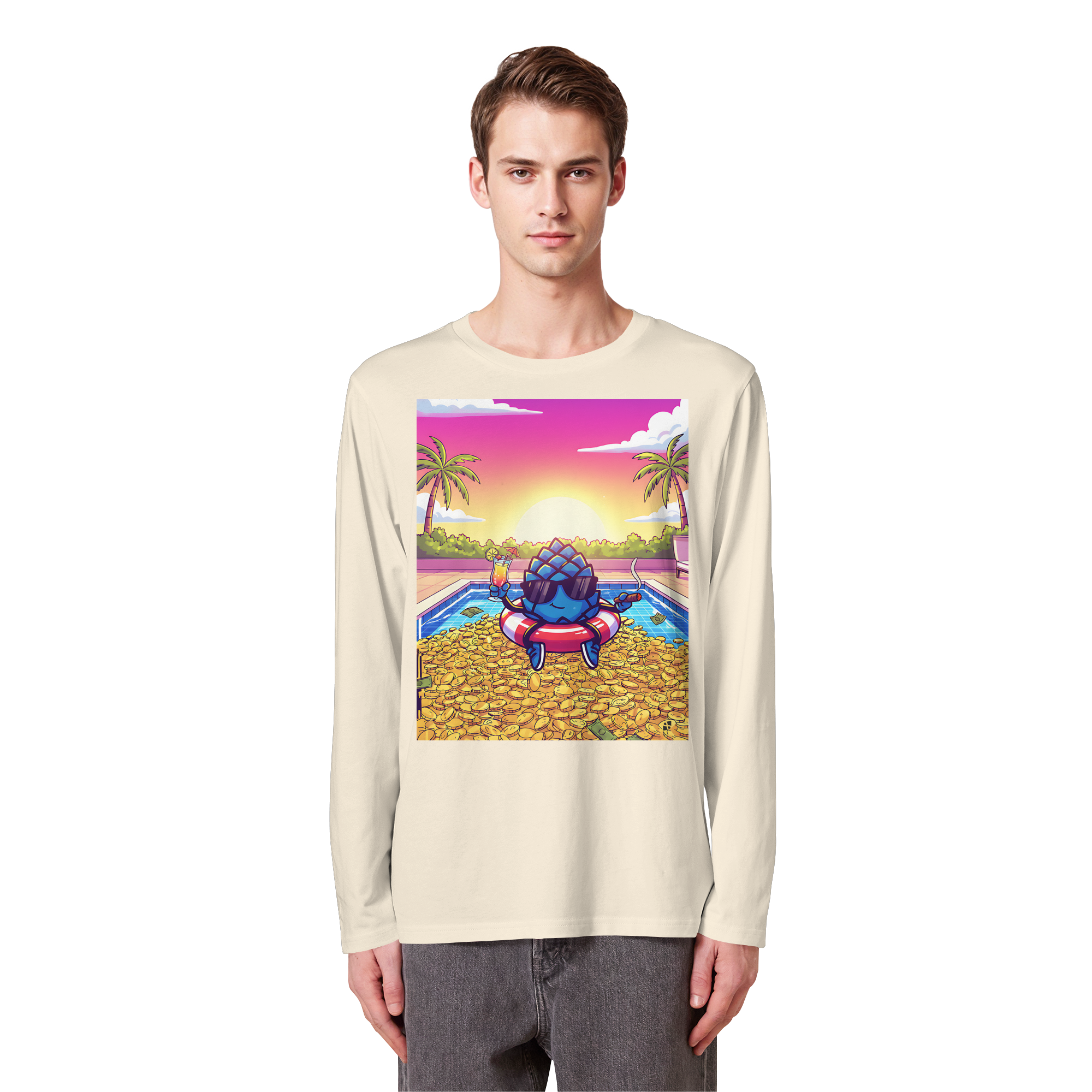 Zirbinator Money & Gold - Organic Longsleeve T-Shirt