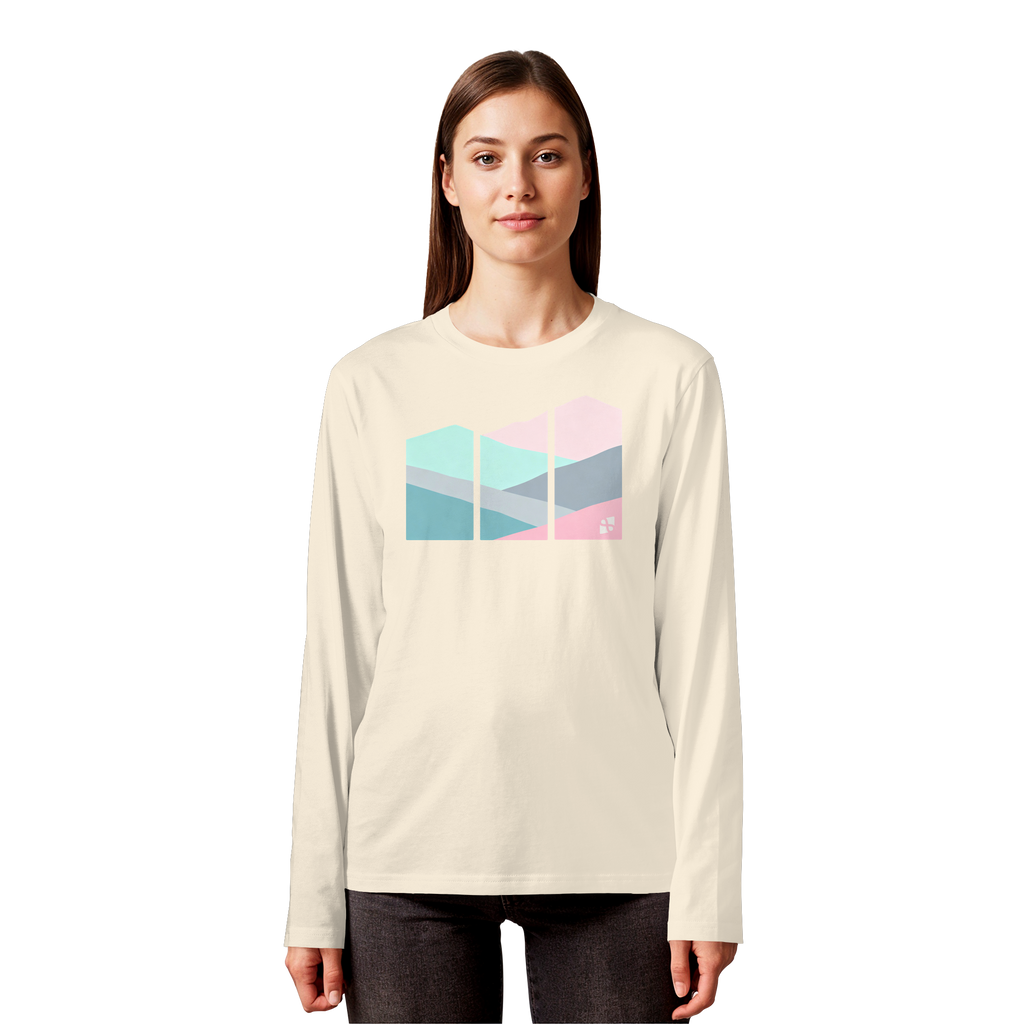 Pastell Mountain - Organic Longsleeve T-Shirt
