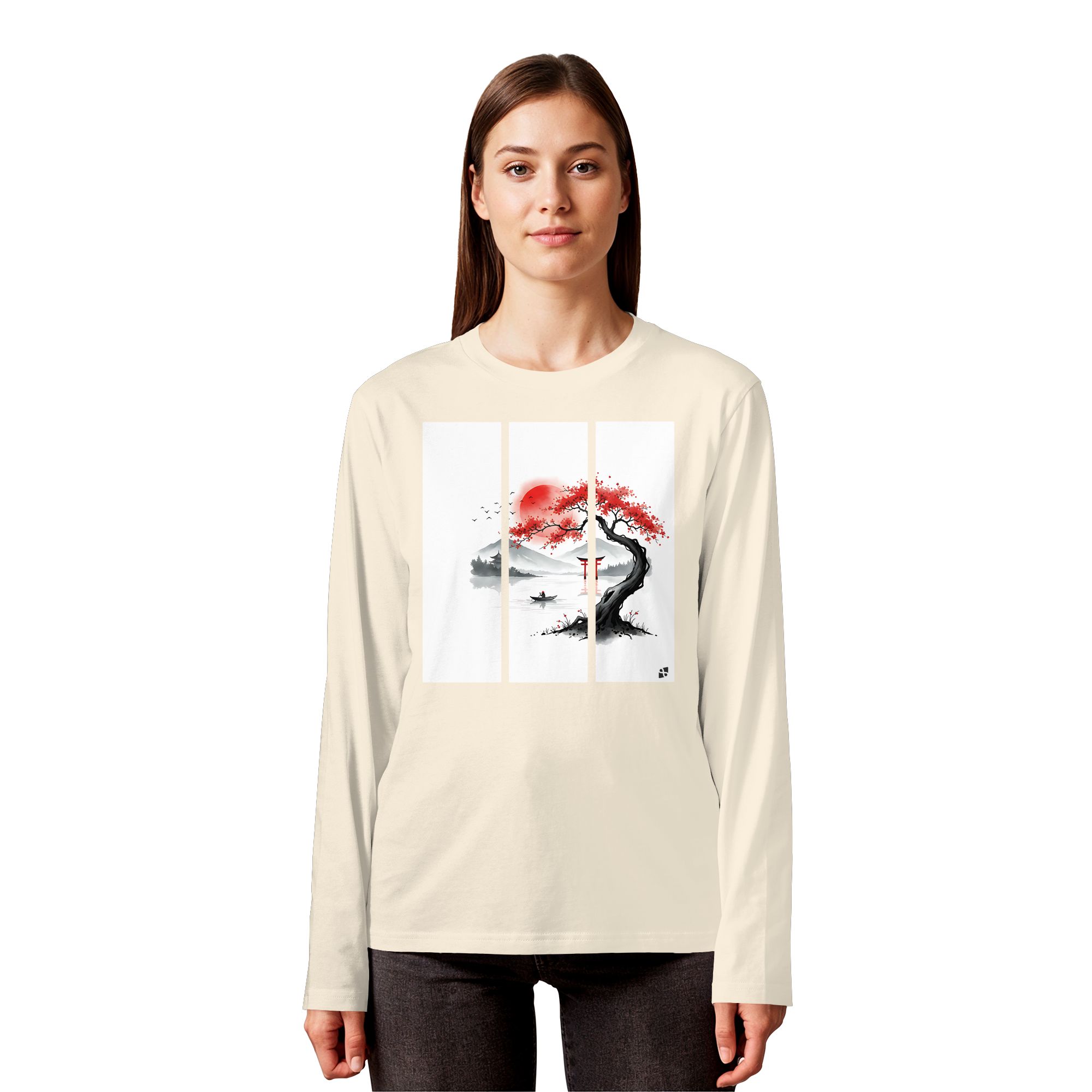 Kirschblüten Vibes - Organic Longsleeve T-Shirt