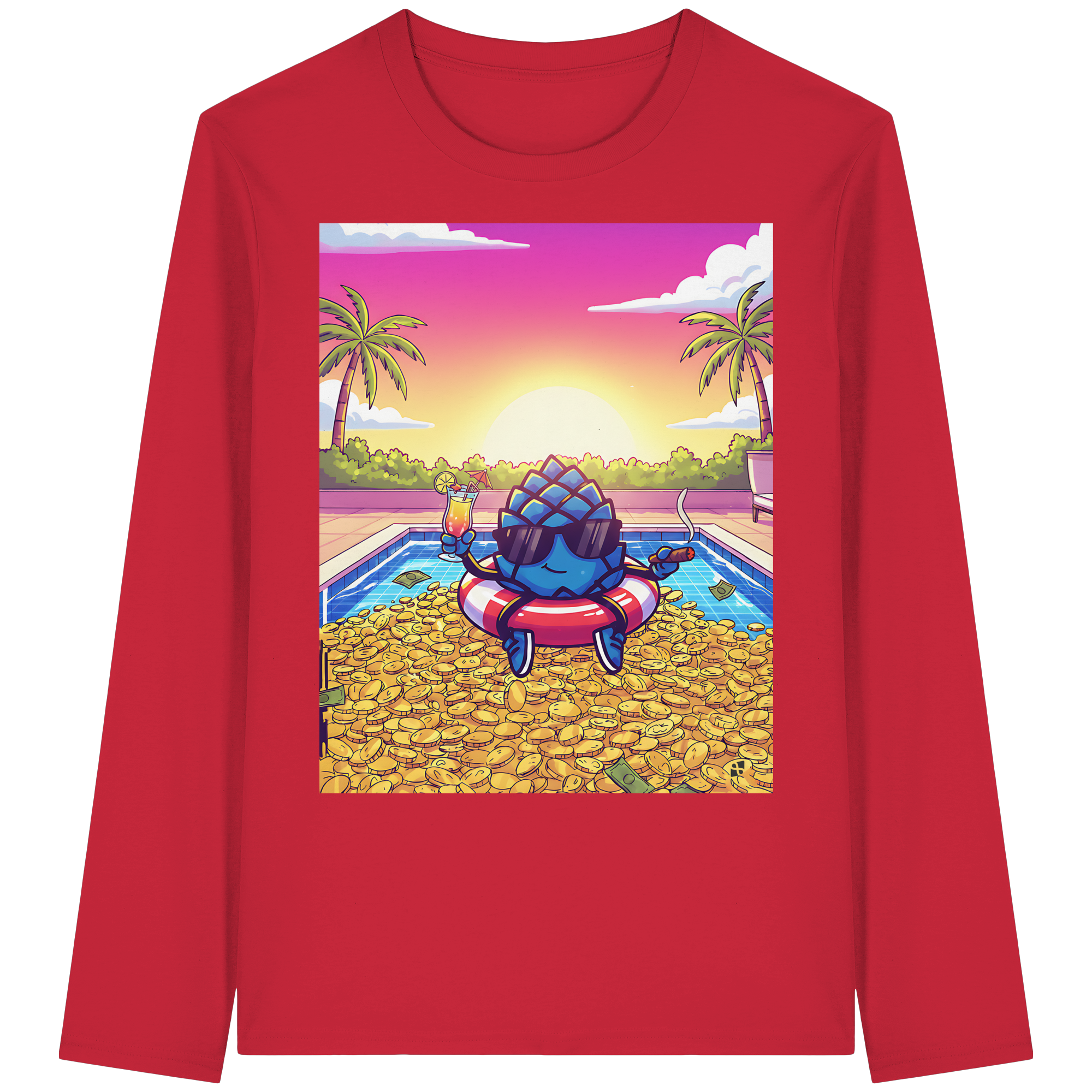 Zirbinator Money & Gold - Organic Longsleeve T-Shirt