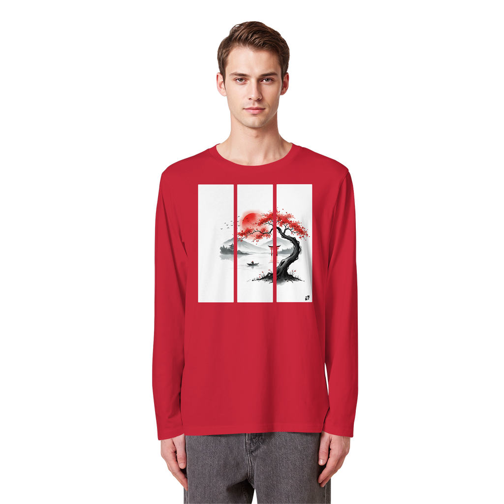 Kirschblüten Vibes - Organic Longsleeve T-Shirt