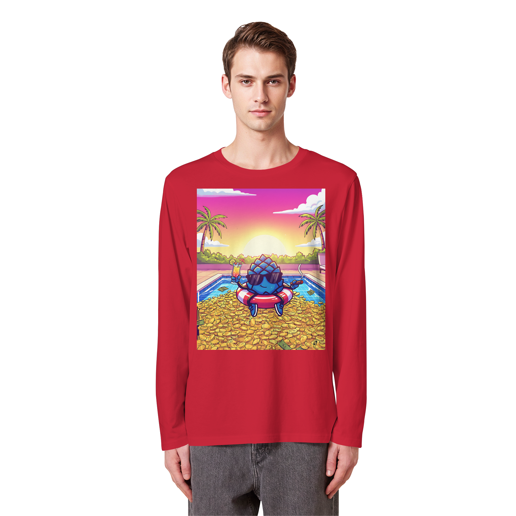 Zirbinator Money & Gold - Organic Longsleeve T-Shirt