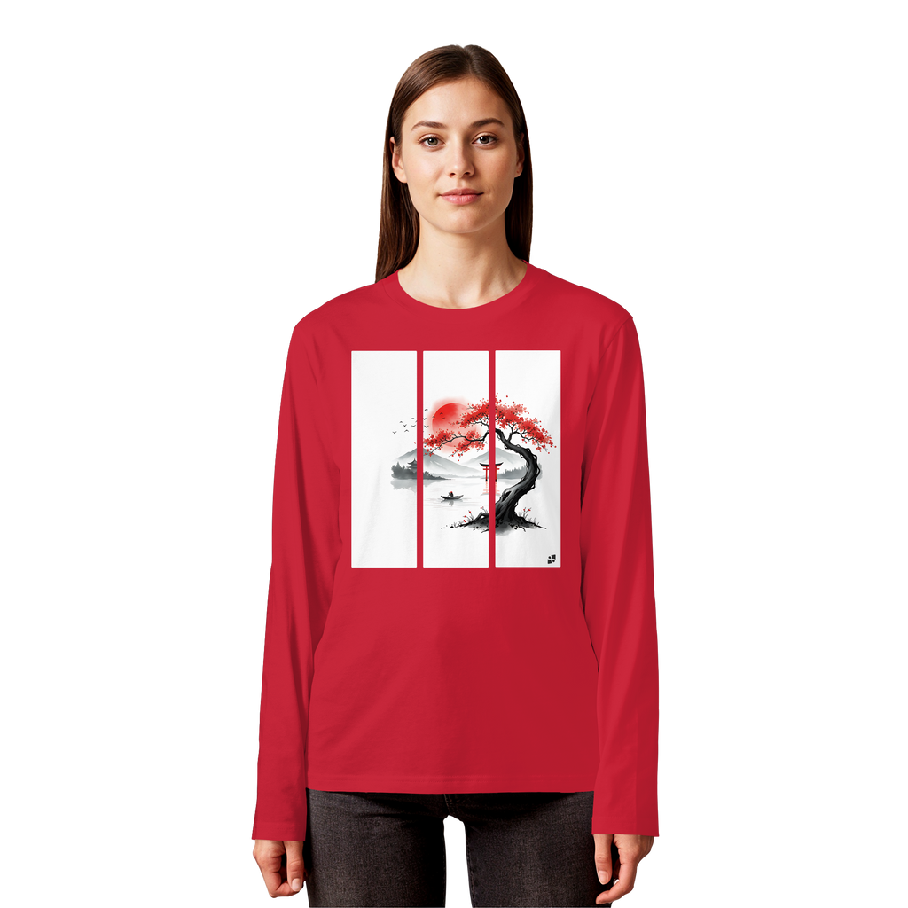 Kirschblüten Vibes - Organic Longsleeve T-Shirt