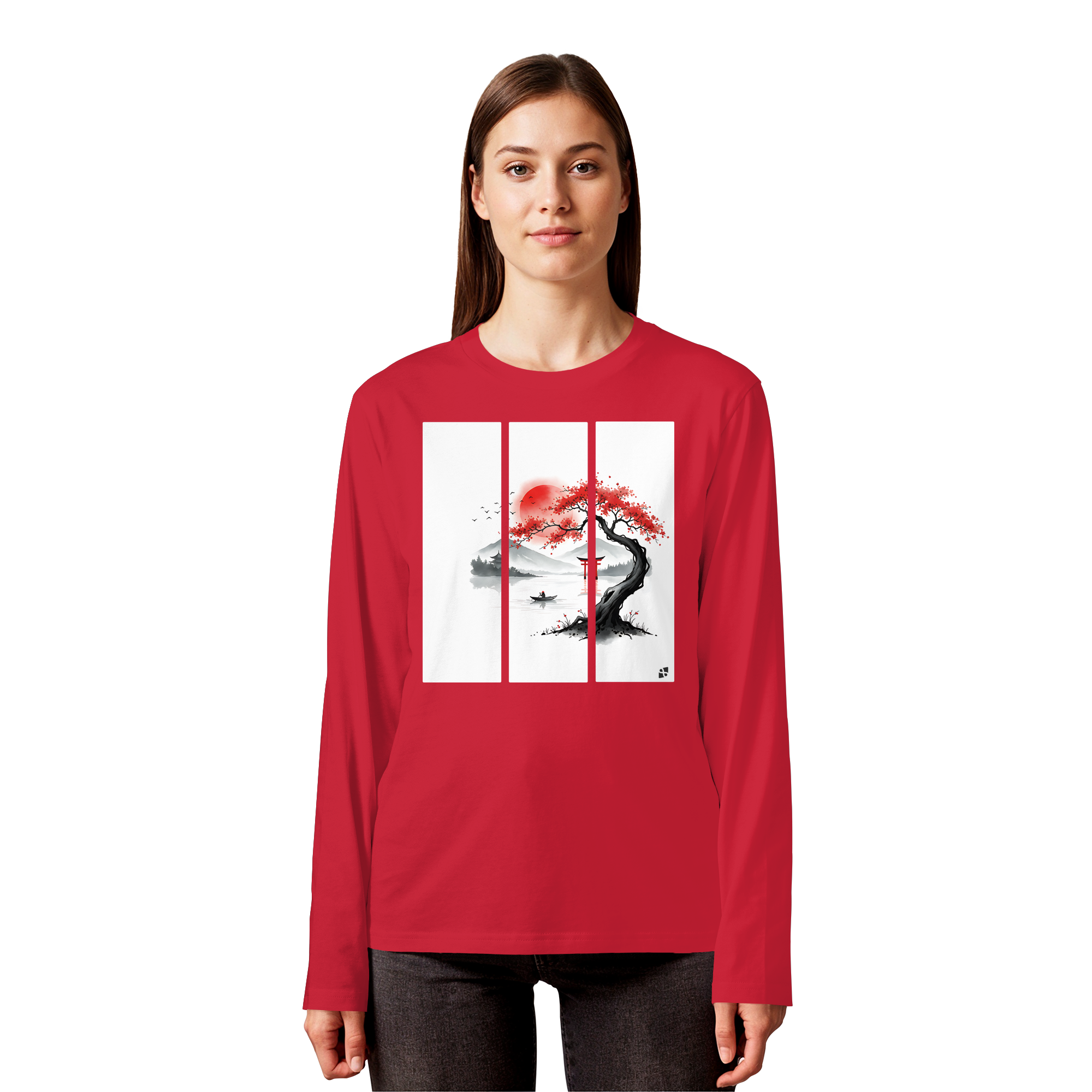 Kirschblüten Vibes - Organic Longsleeve T-Shirt