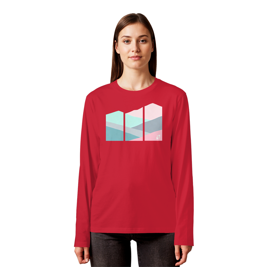 Pastell Mountain - Organic Longsleeve T-Shirt