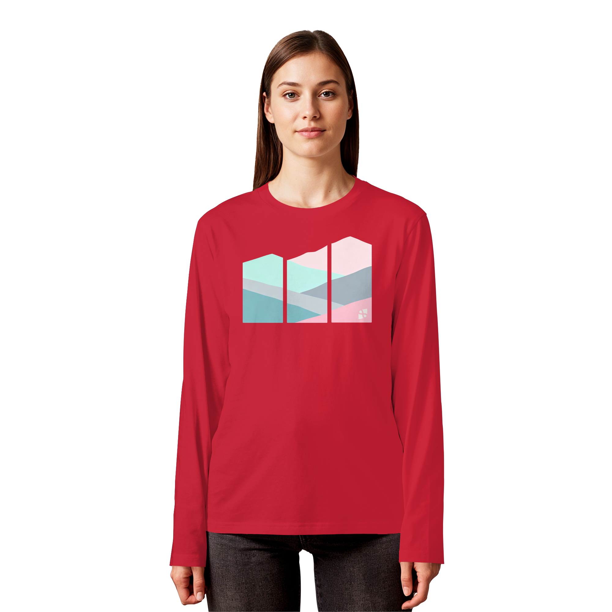 Pastell Mountain - Organic Longsleeve T-Shirt