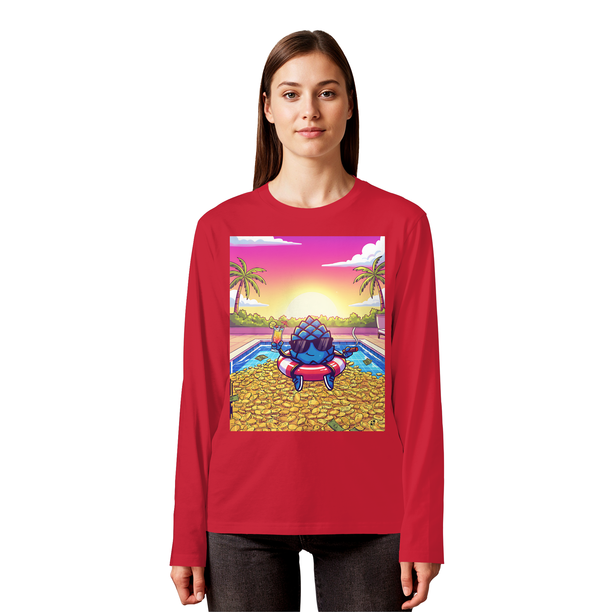 Zirbinator Money & Gold - Organic Longsleeve T-Shirt