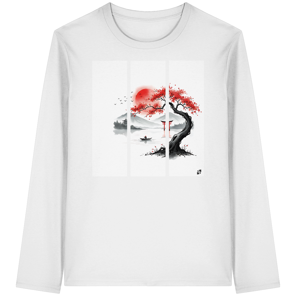 Kirschblüten Vibes - Organic Longsleeve T-Shirt