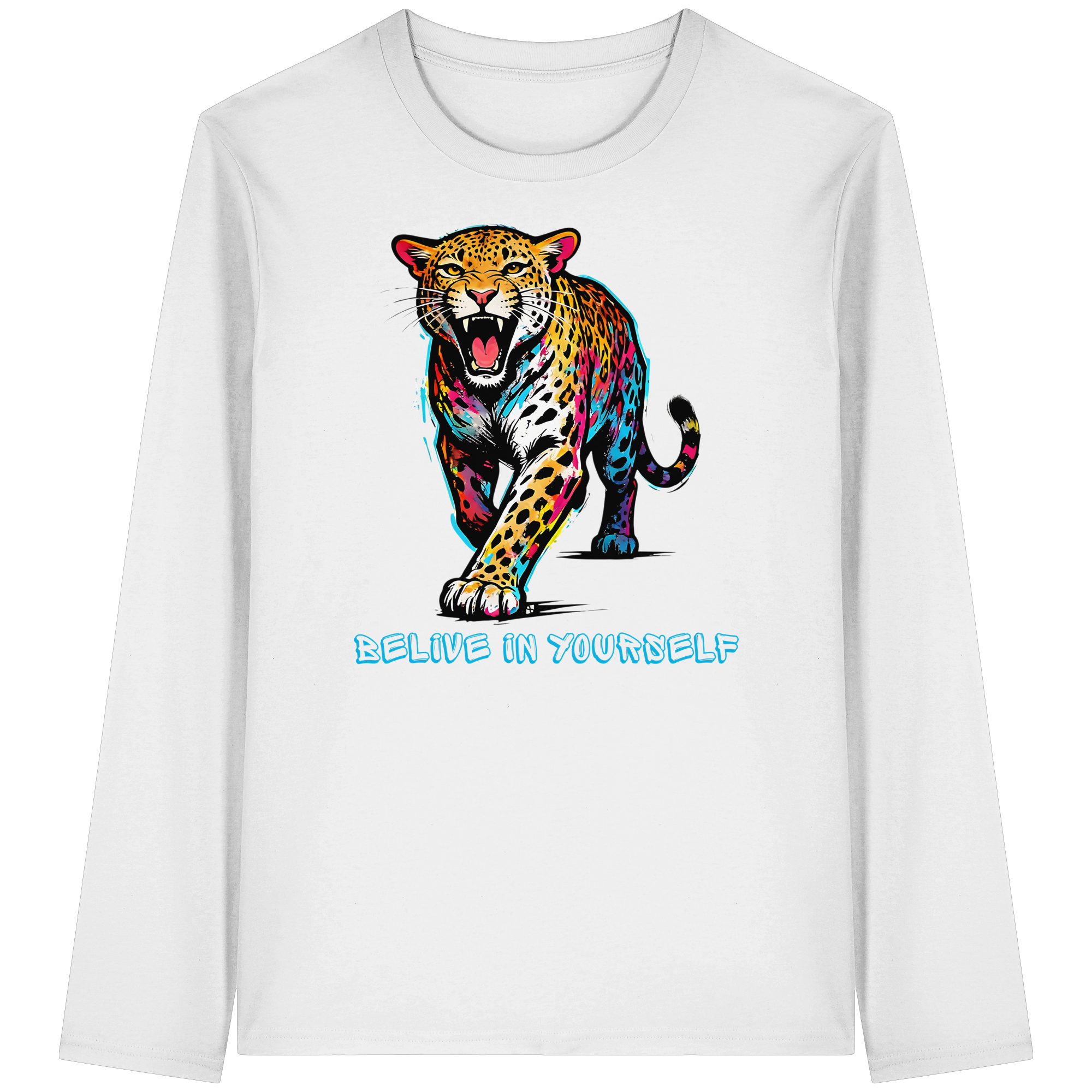 BIY Leopard - Organic Longsleeve T-Shirt