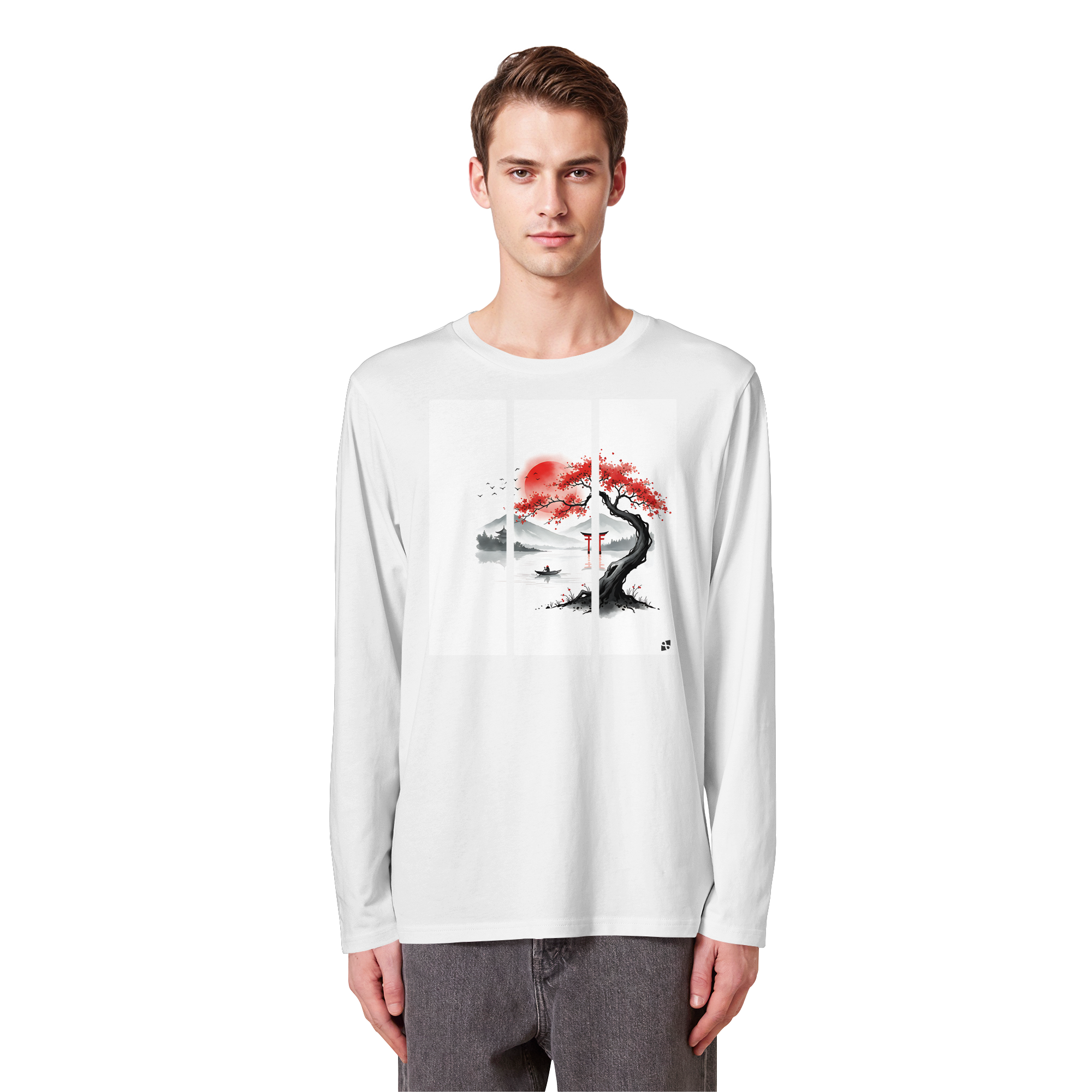 Kirschblüten Vibes - Organic Longsleeve T-Shirt