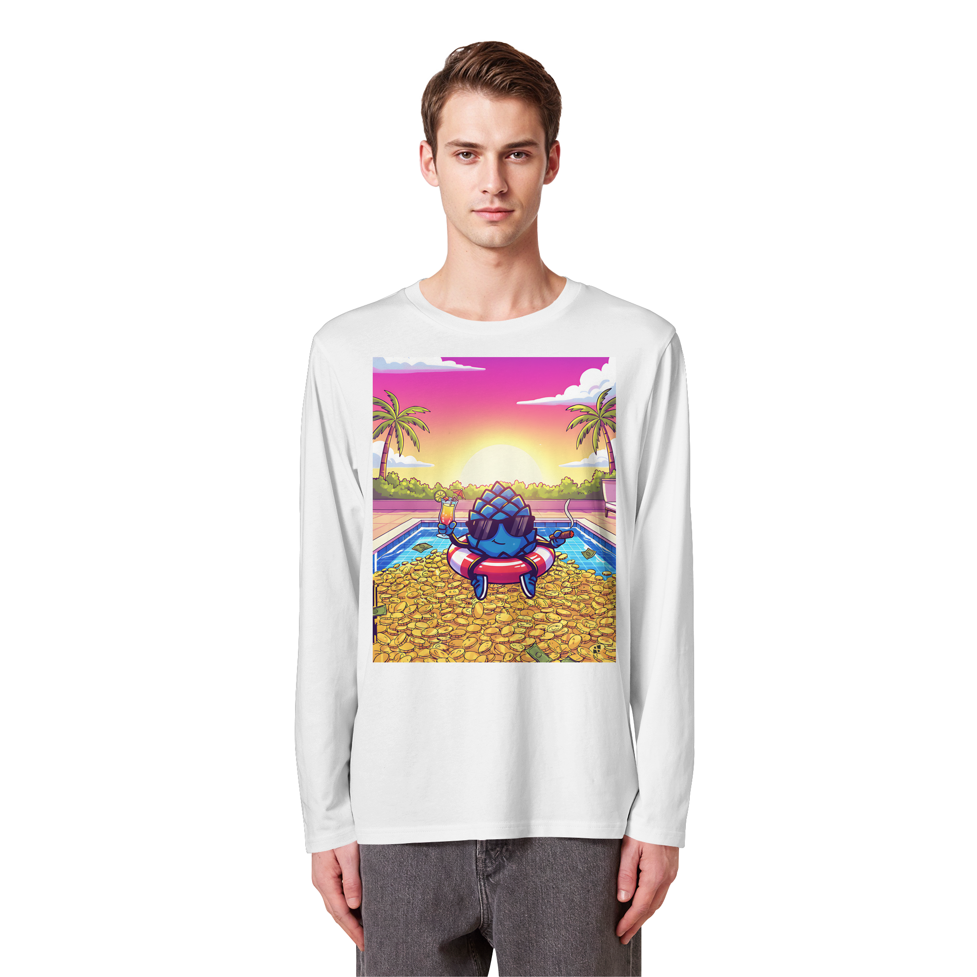Zirbinator Money & Gold - Organic Longsleeve T-Shirt