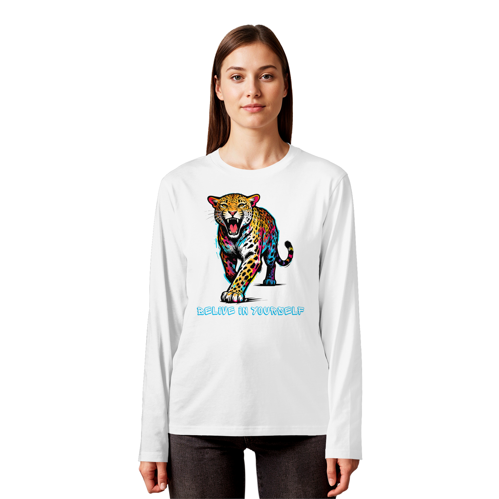 BIY Leopard - Organic Longsleeve T-Shirt