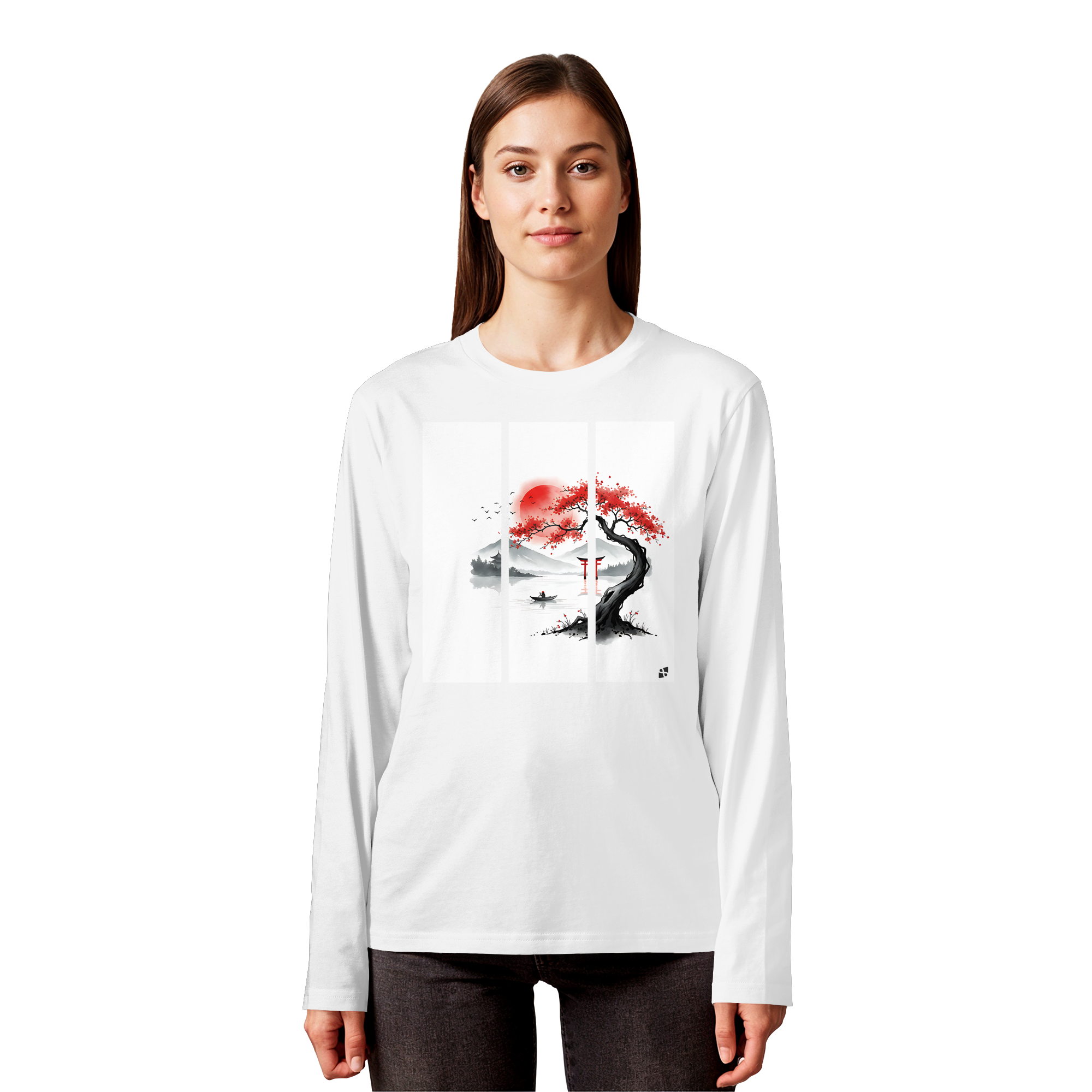 Kirschblüten Vibes - Organic Longsleeve T-Shirt
