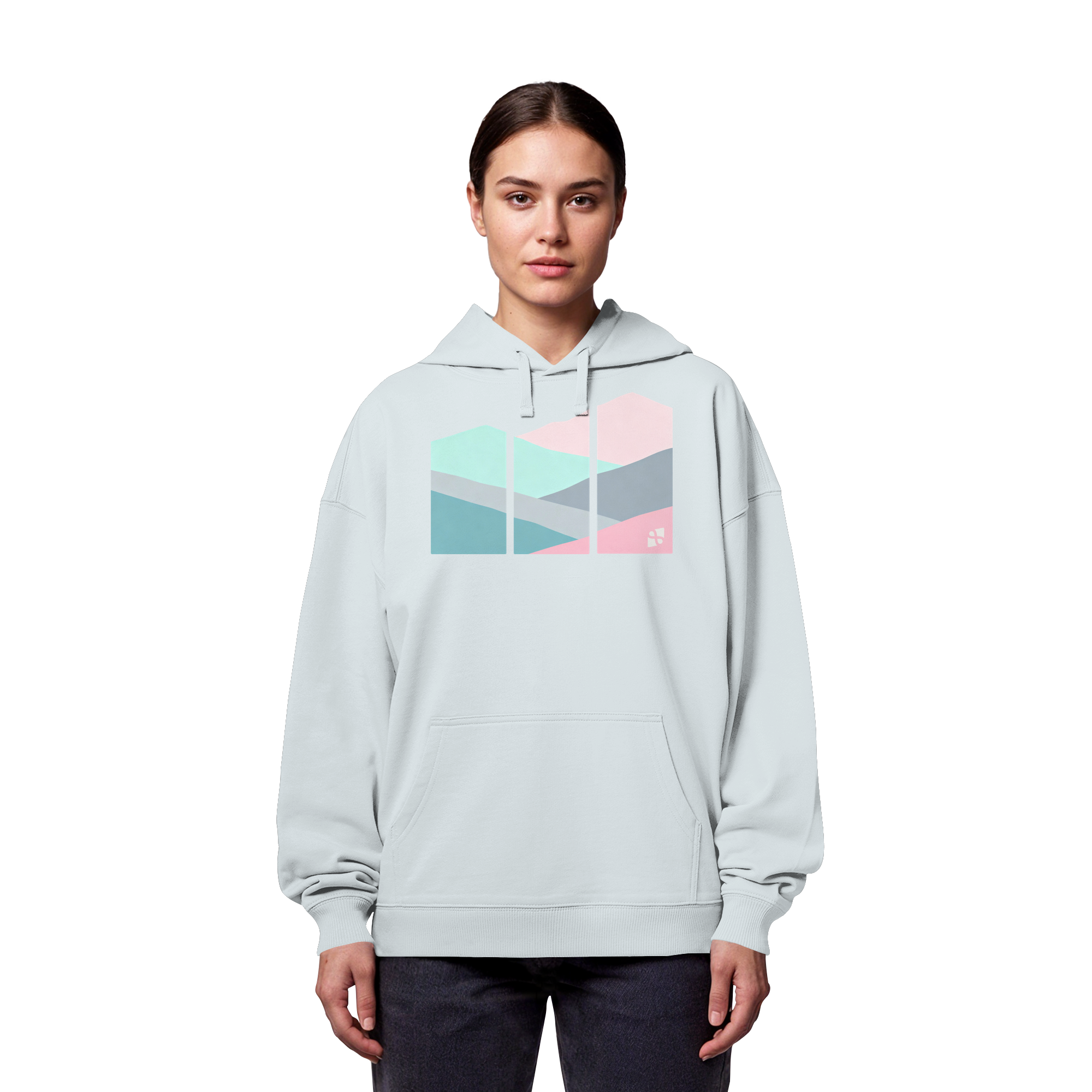 Pastell Mountain - Organic Oversize Hoodie