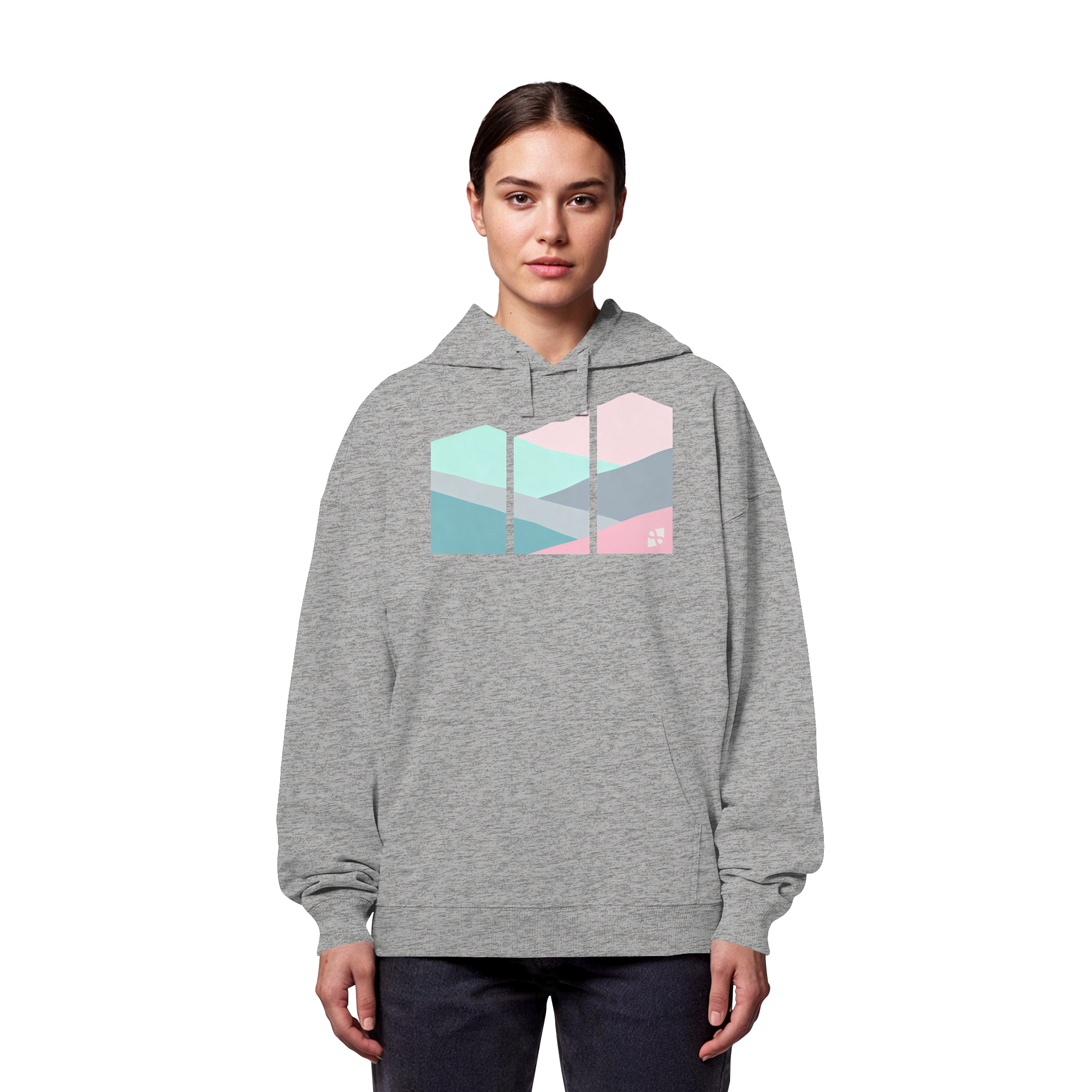 Pastell Mountain - Organic Oversize Hoodie
