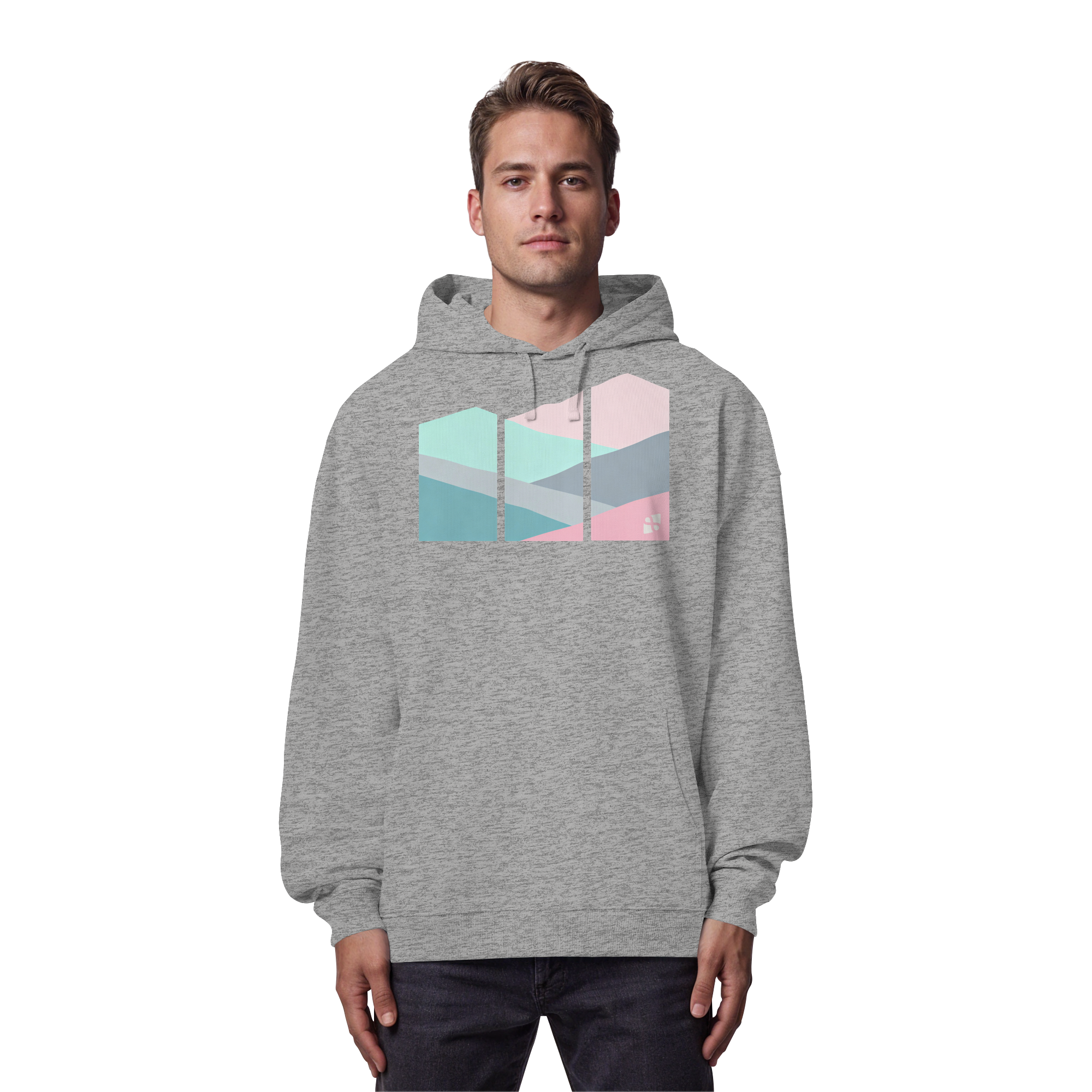 Pastell Mountain - Organic Oversize Hoodie