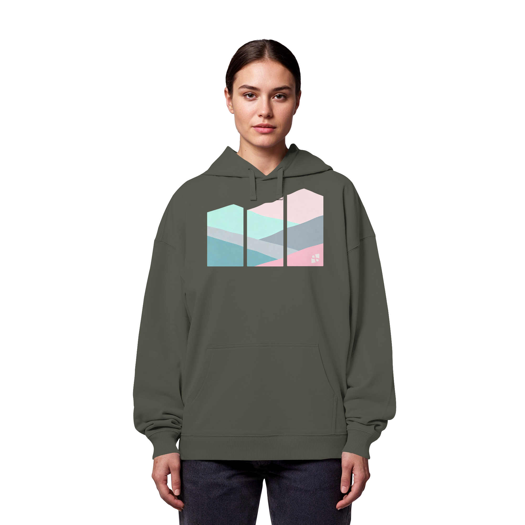 Pastell Mountain - Organic Oversize Hoodie