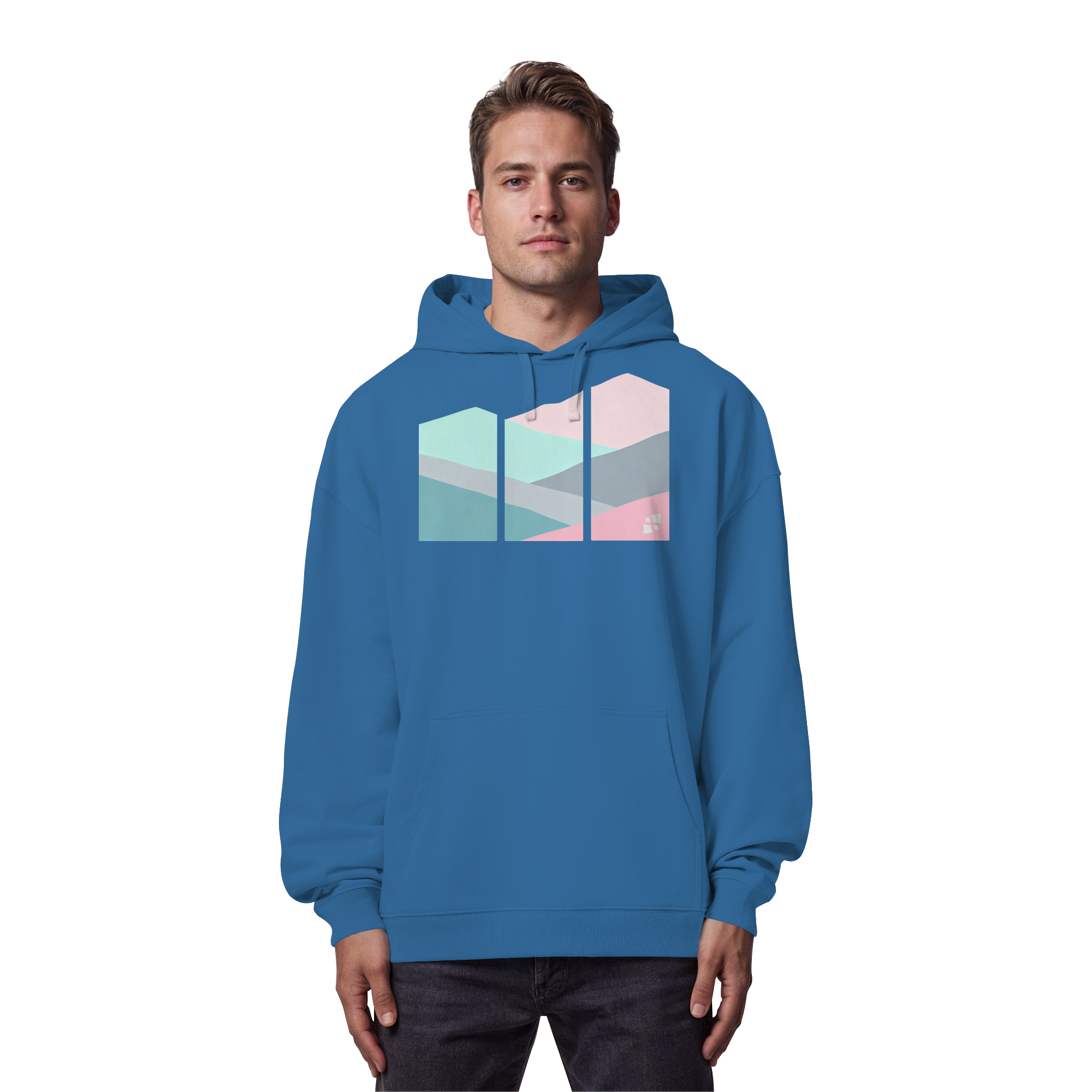 Pastell Mountain - Organic Oversize Hoodie