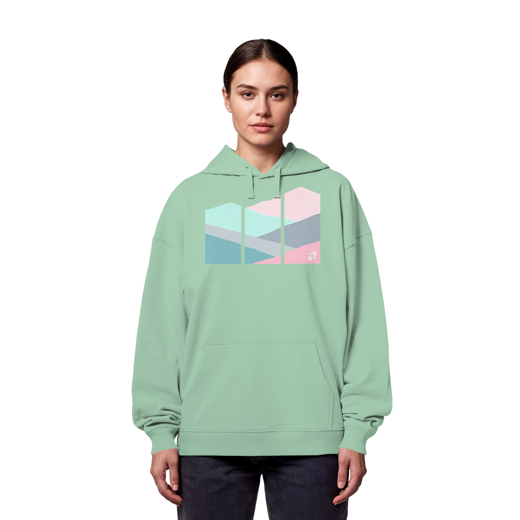 Pastell Mountain - Organic Oversize Hoodie