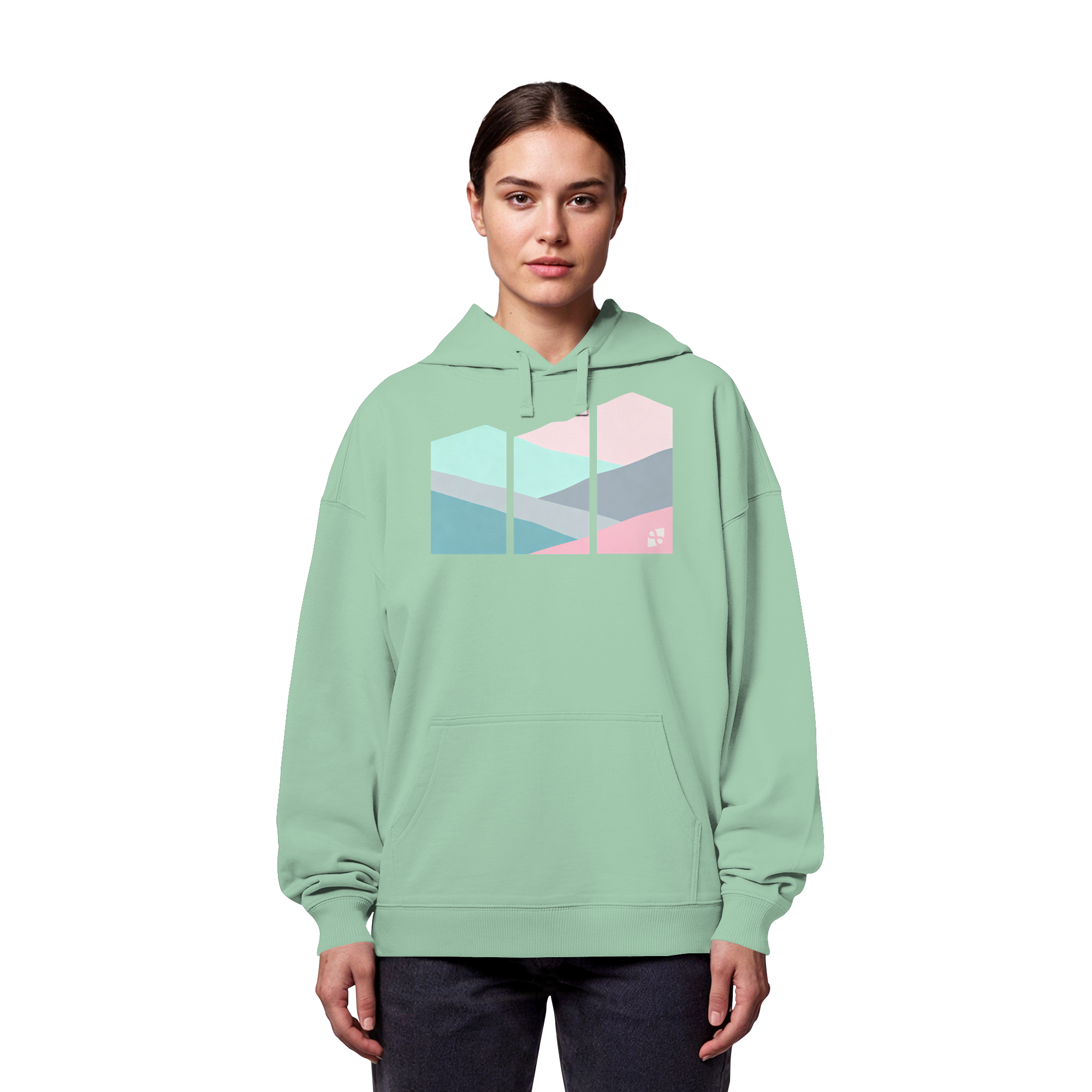 Pastell Mountain - Organic Oversize Hoodie