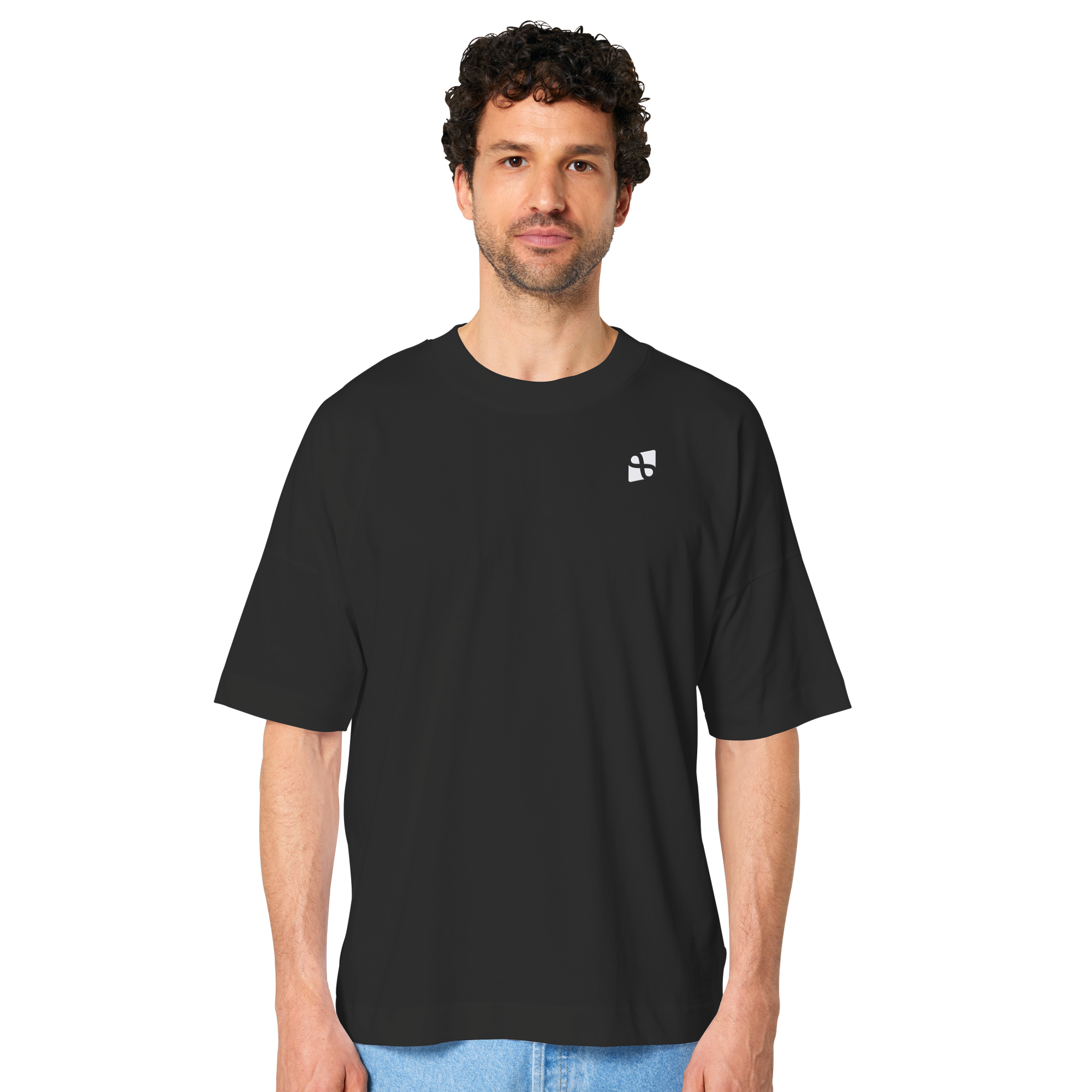 Tannenhäher mit Zirbelnuss + Emblem Stick - Organic Oversize Shirt