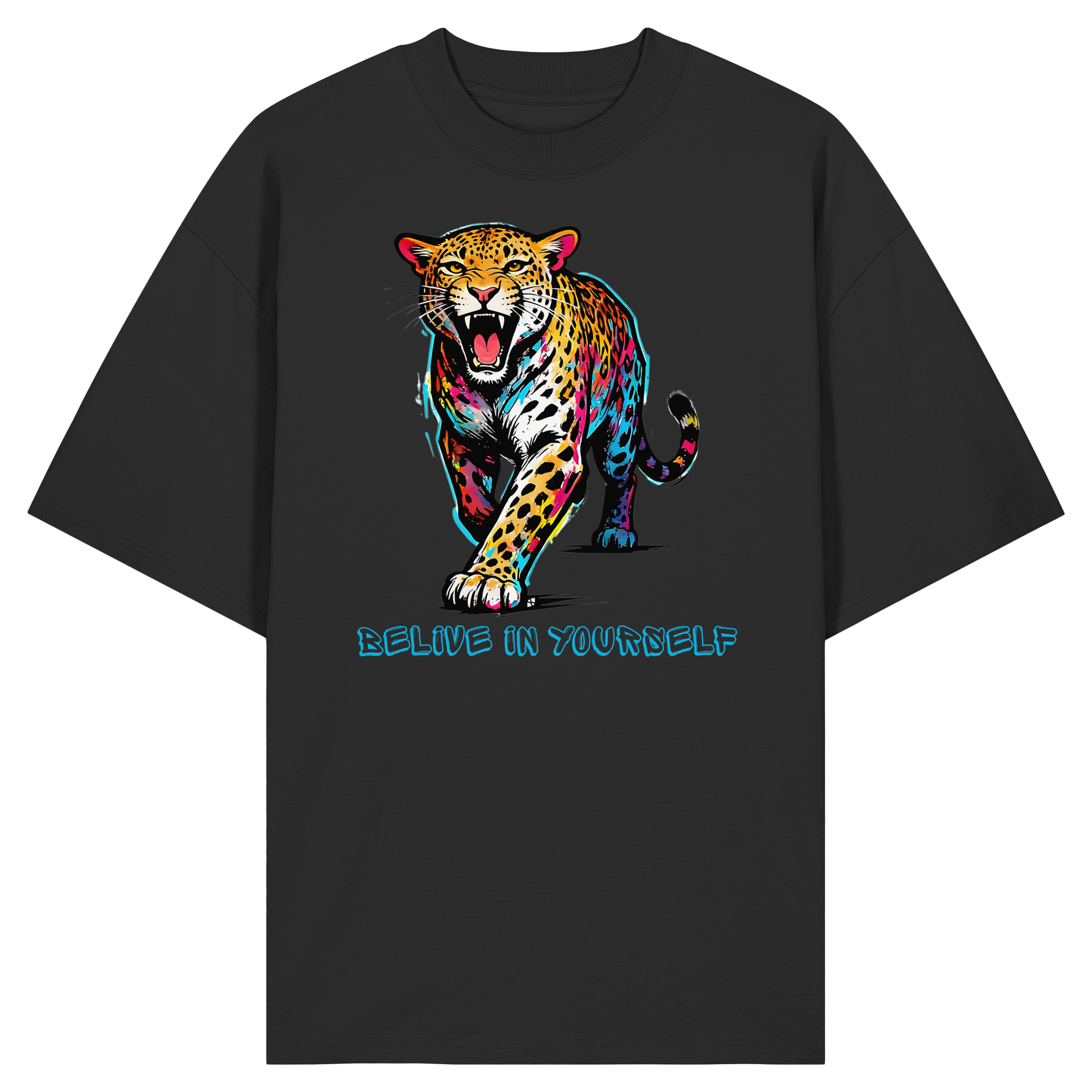 BIY Leopard - Organic Oversize Shirt