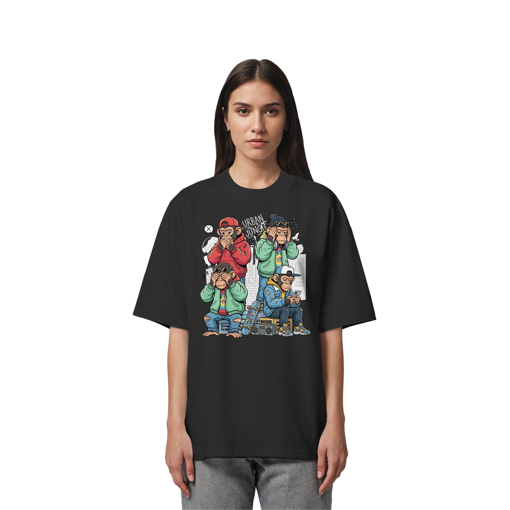 Die vier Stadtaffen - Organic Oversize Shirt