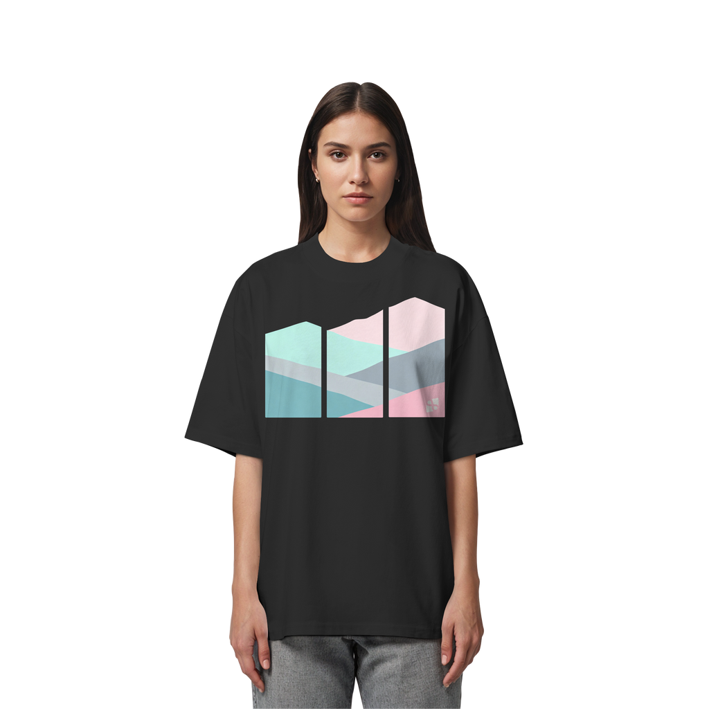 Pastell Mountain - Organic Oversize Shirt