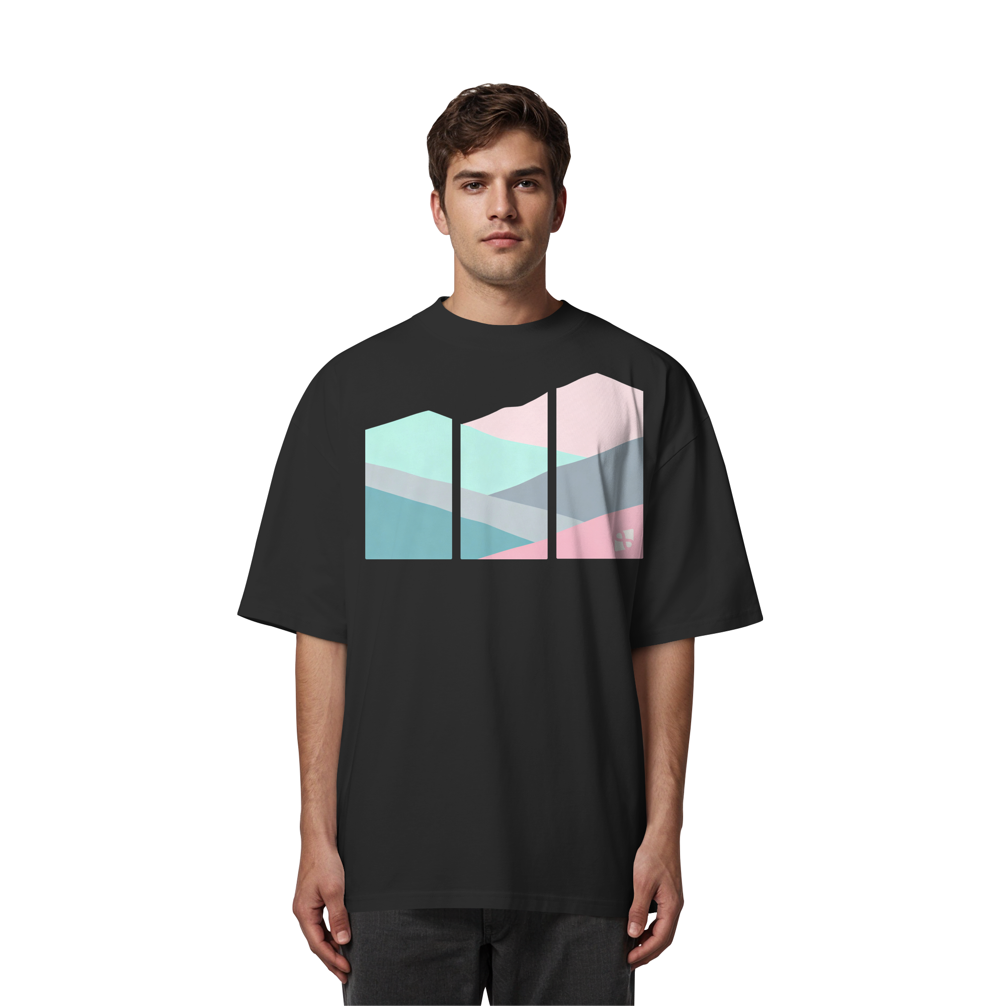 Pastell Mountain - Organic Oversize Shirt
