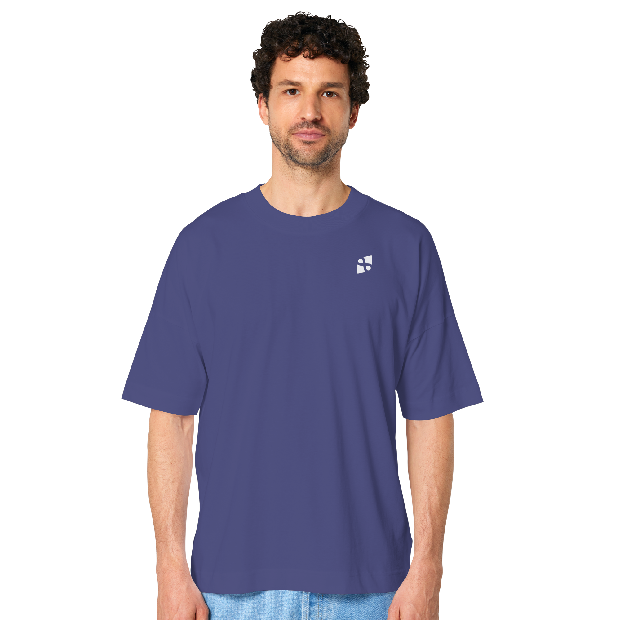 Tannenhäher mit Zirbelnuss + Emblem Stick - Organic Oversize Shirt
