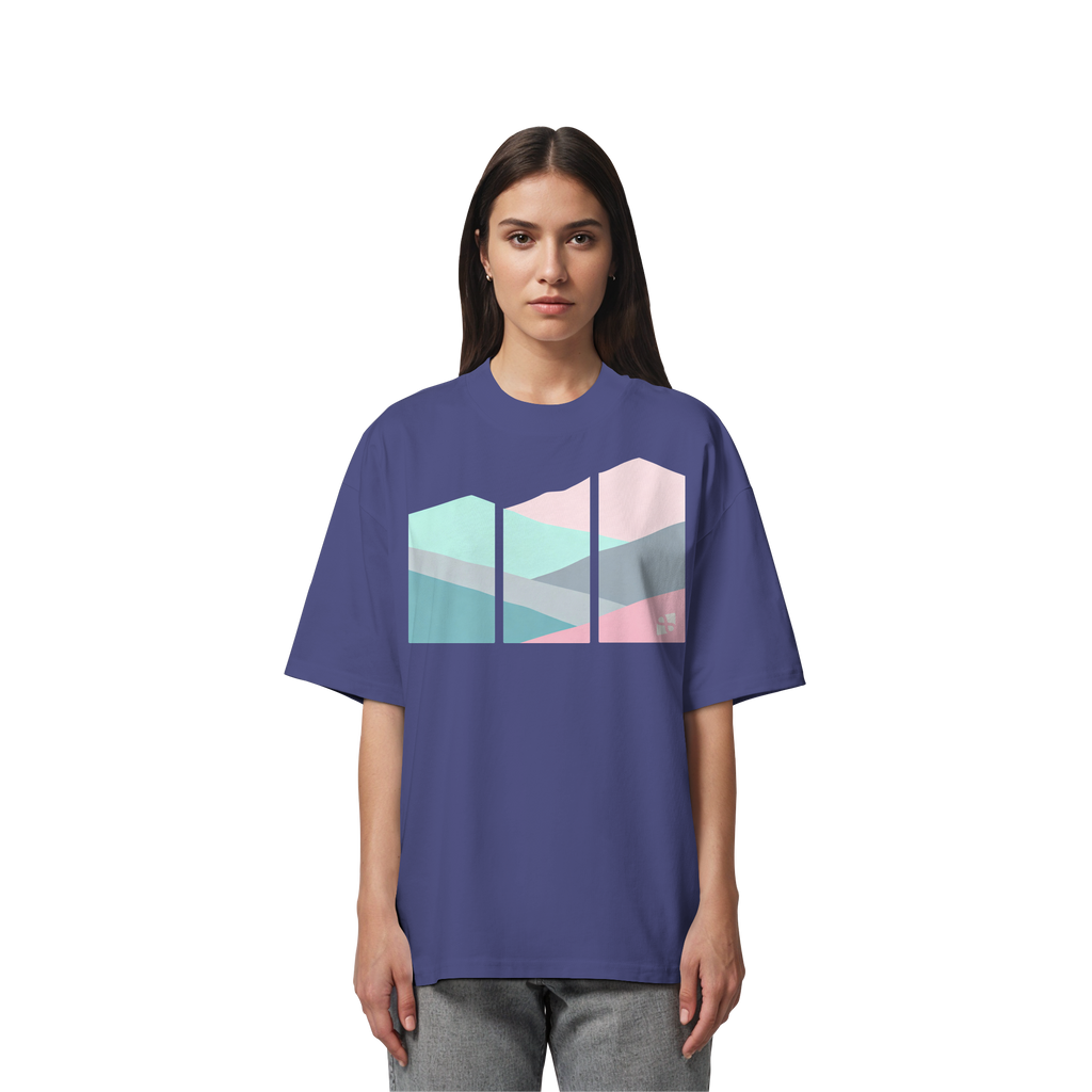 Pastell Mountain - Organic Oversize Shirt