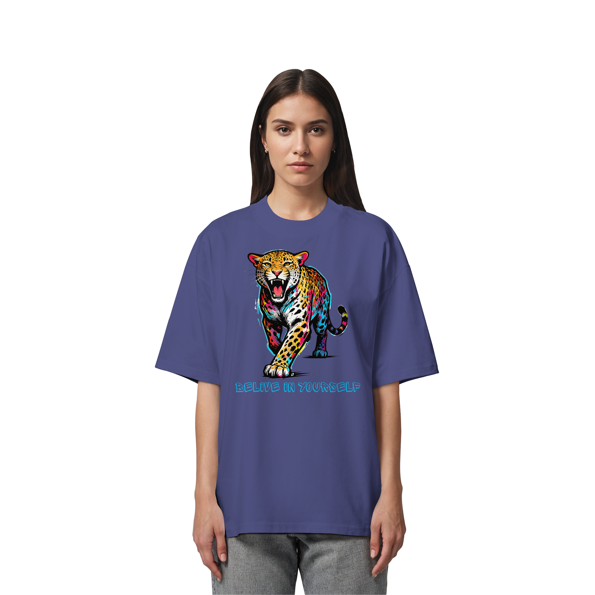 BIY Leopard - Organic Oversize Shirt