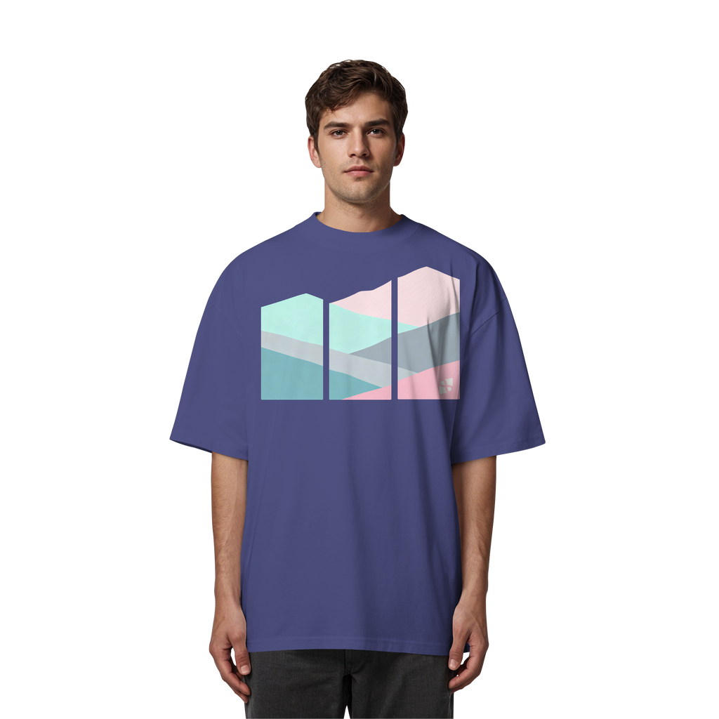 Pastell Mountain - Organic Oversize Shirt