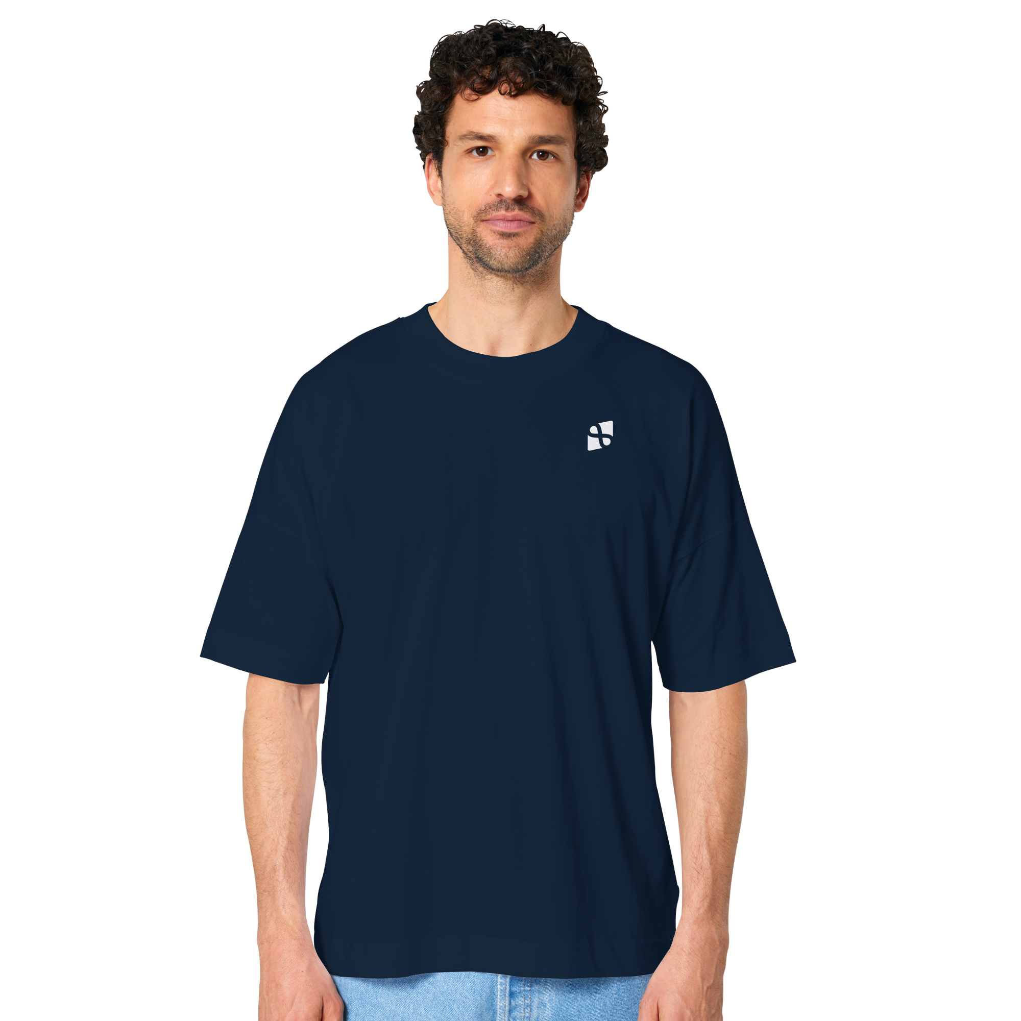 Tannenhäher mit Zirbelnuss + Emblem Stick - Organic Oversize Shirt
