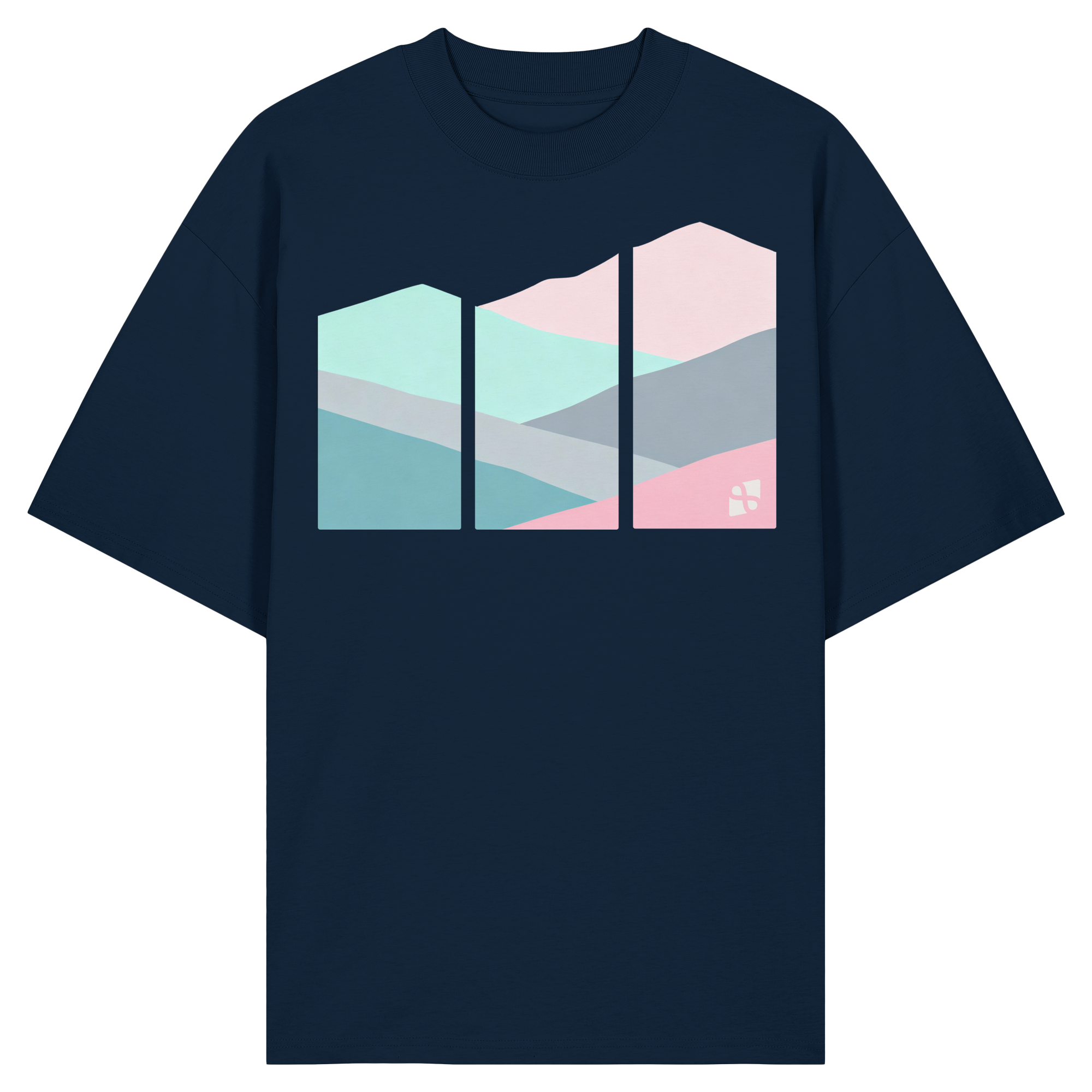 Pastell Mountain - Organic Oversize Shirt