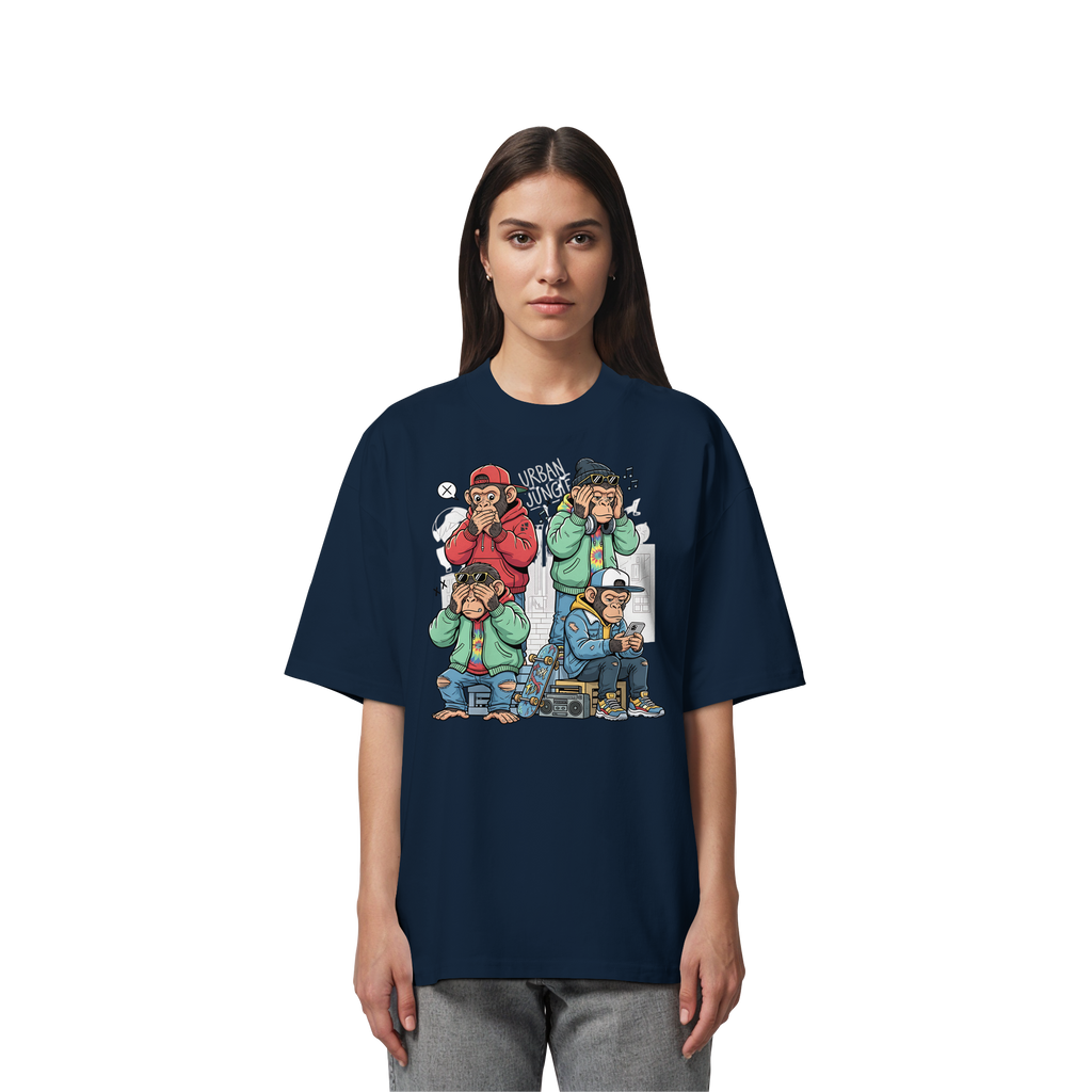Die vier Stadtaffen - Organic Oversize Shirt