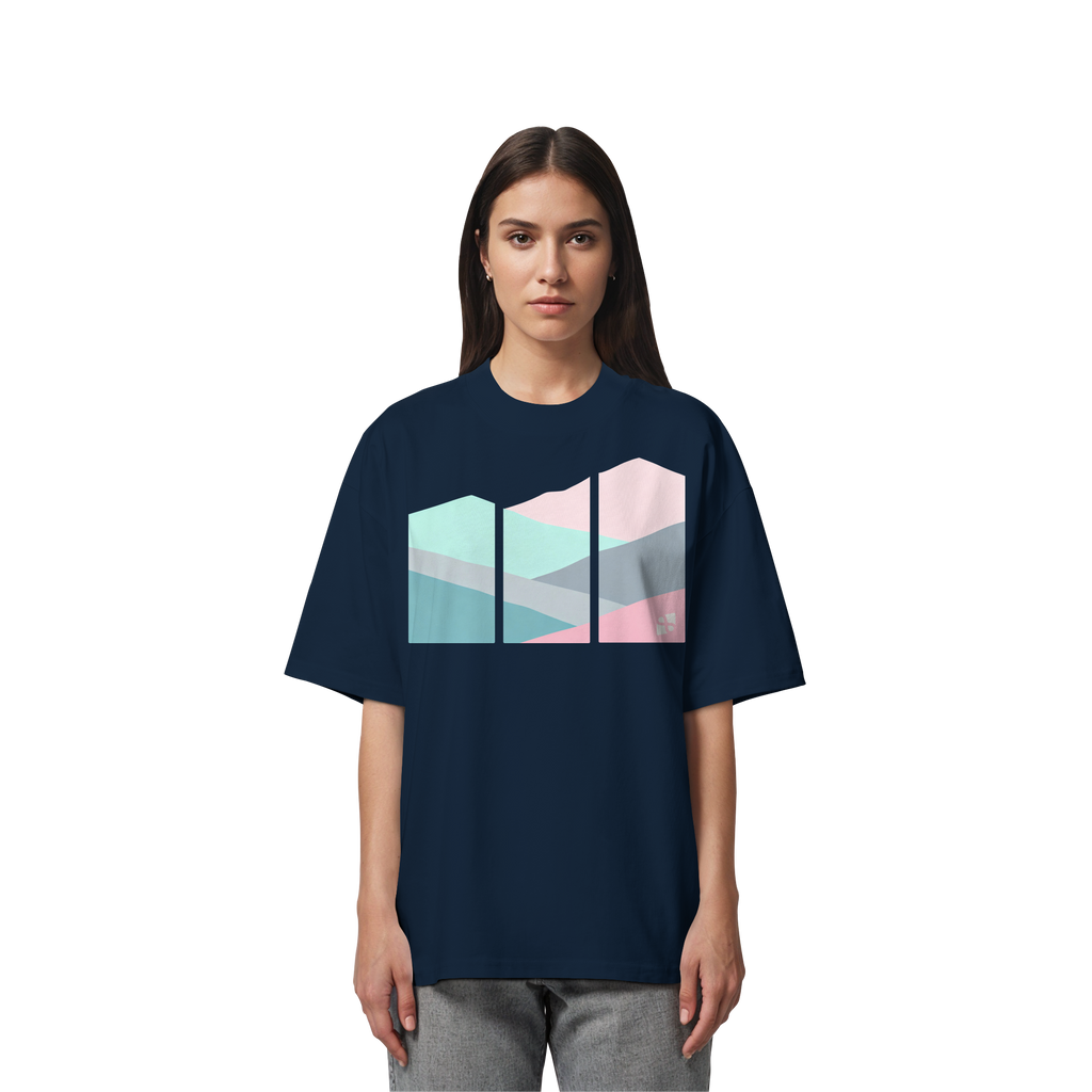 Pastell Mountain - Organic Oversize Shirt