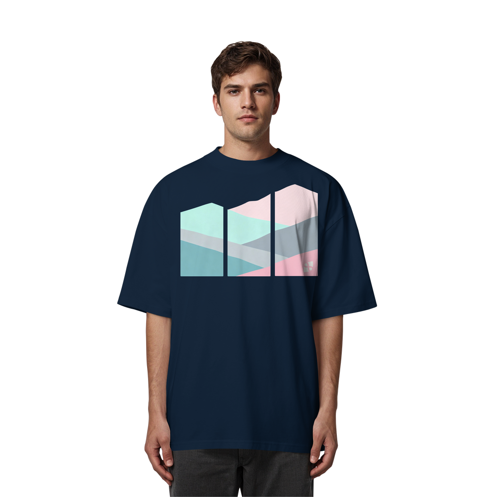 Pastell Mountain - Organic Oversize Shirt
