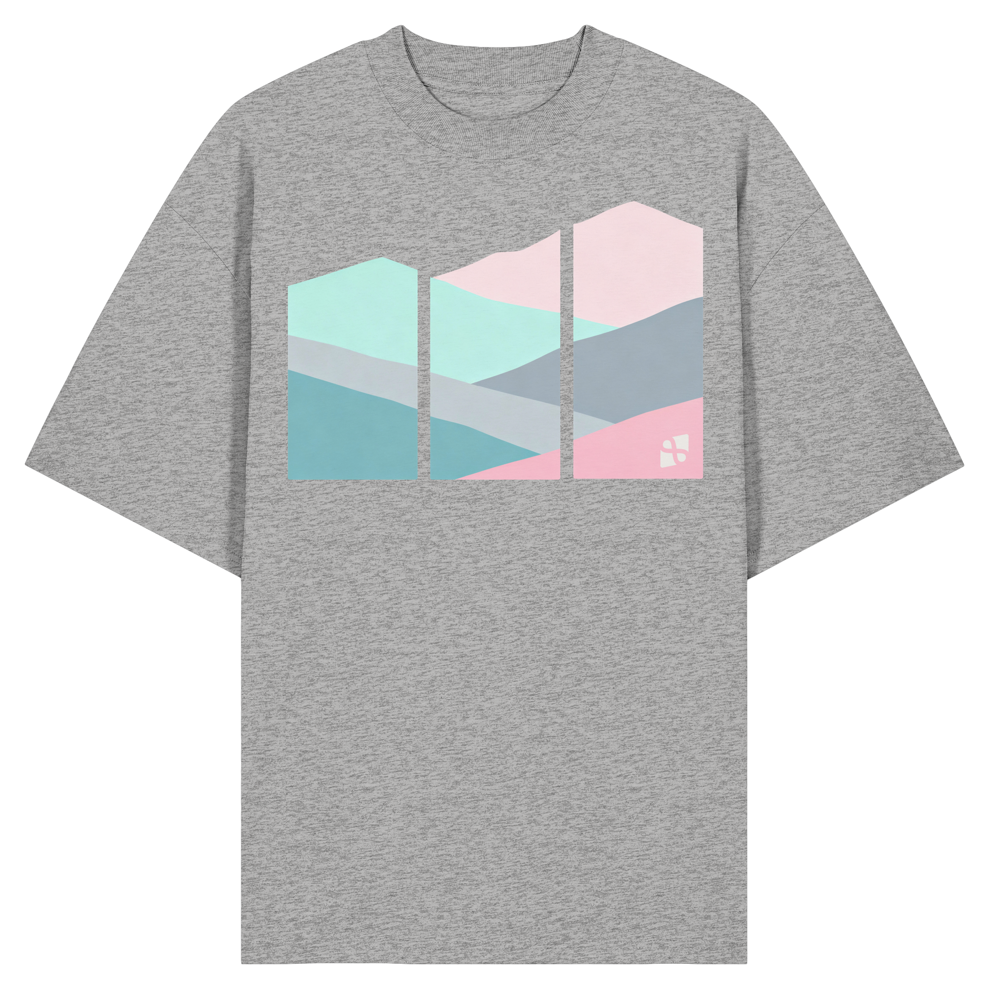 Pastell Mountain - Organic Oversize Shirt