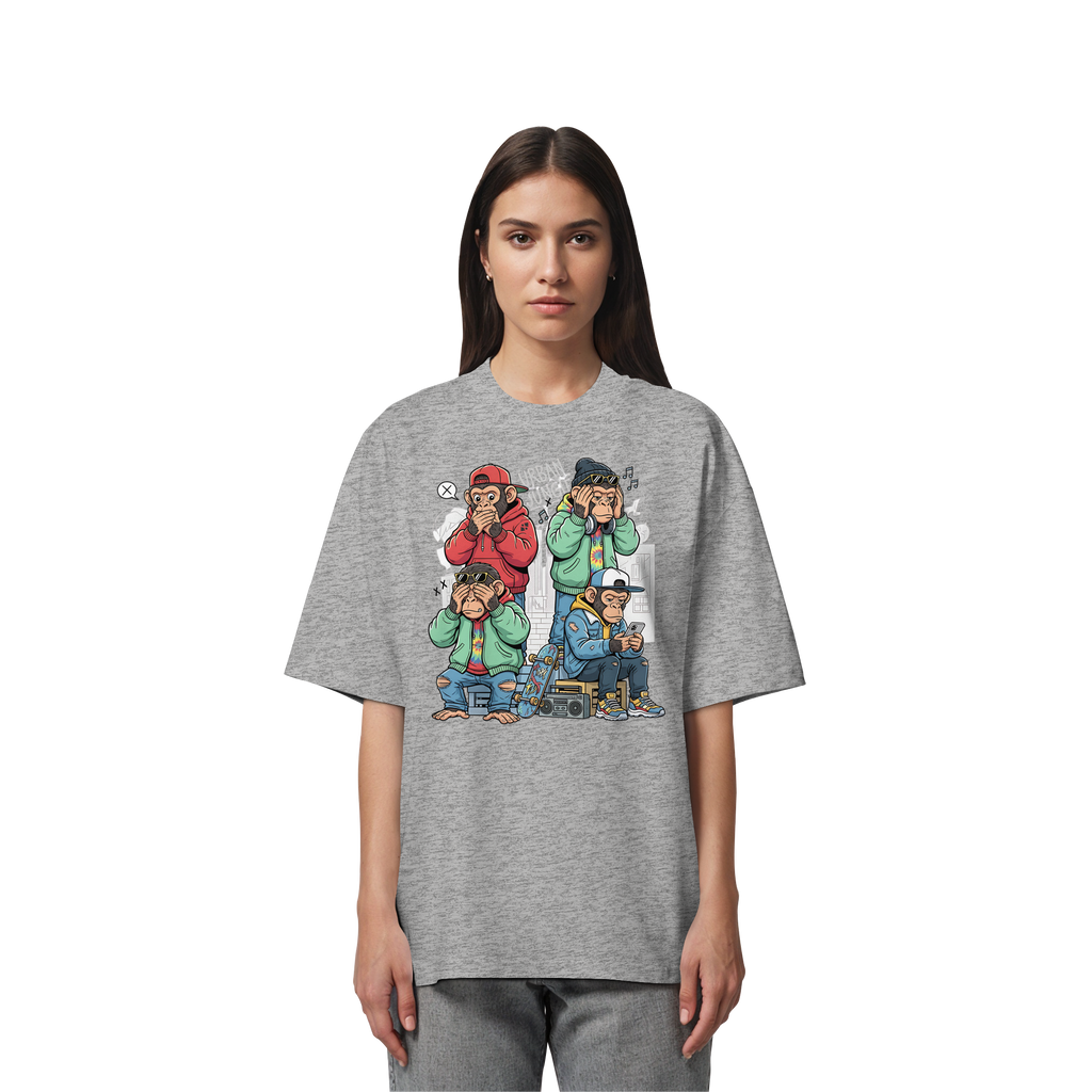 Die vier Stadtaffen - Organic Oversize Shirt