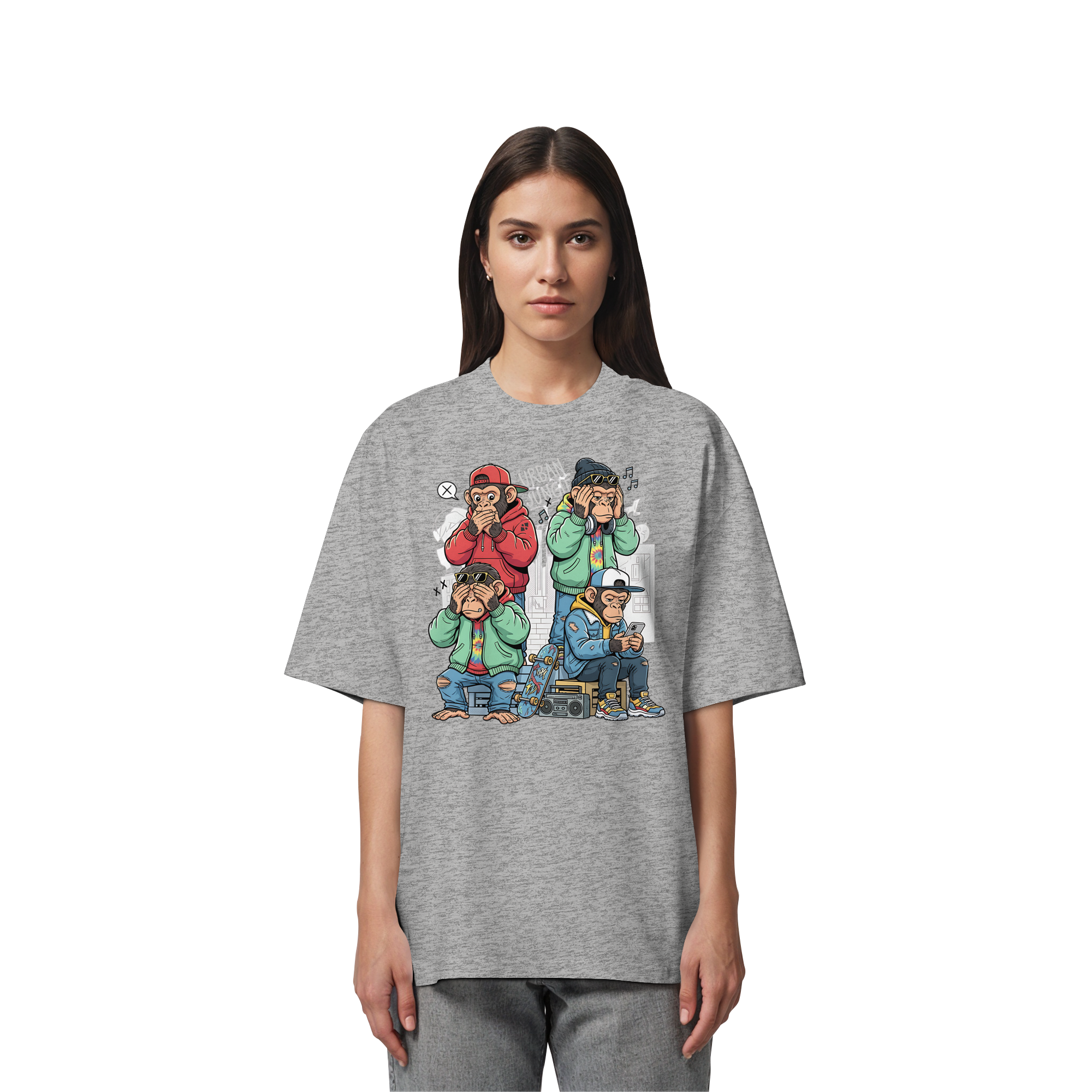 Die vier Stadtaffen - Organic Oversize Shirt