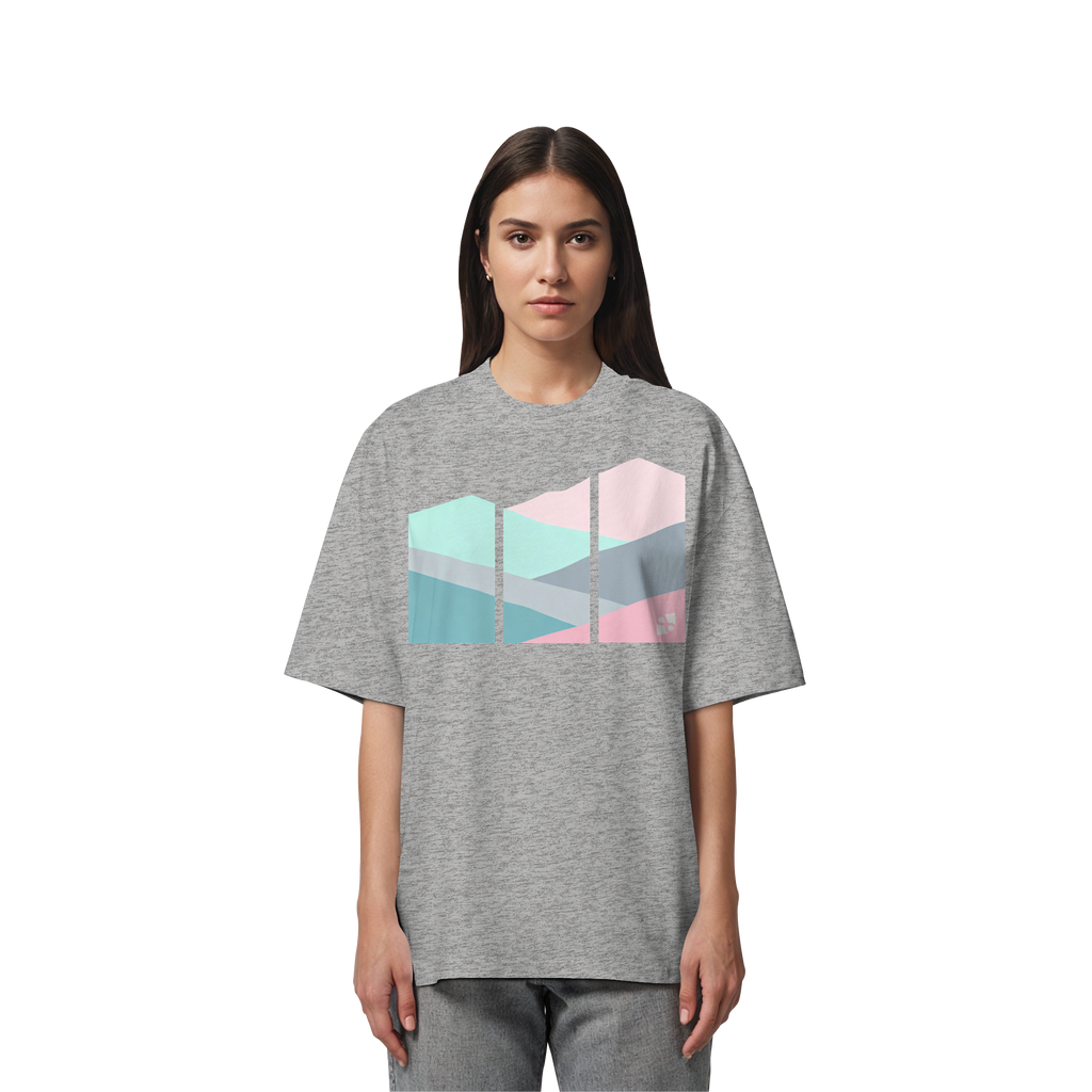 Pastell Mountain - Organic Oversize Shirt