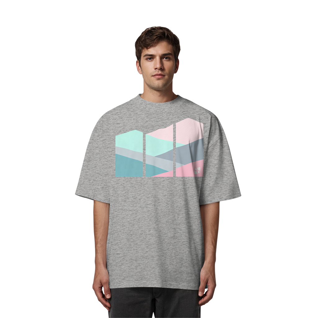Pastell Mountain - Organic Oversize Shirt
