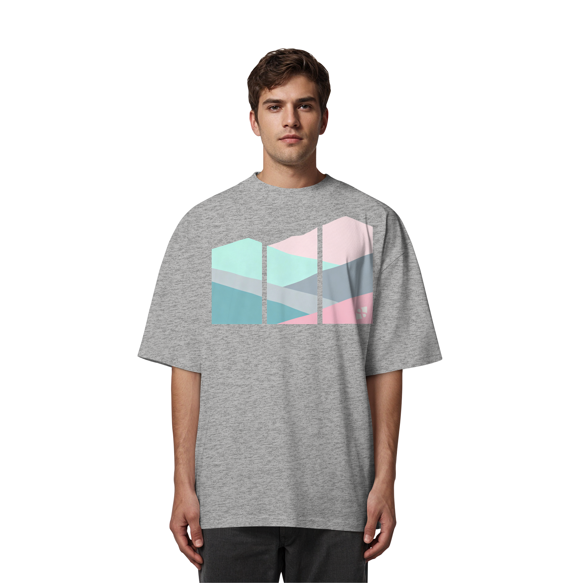 Pastell Mountain - Organic Oversize Shirt