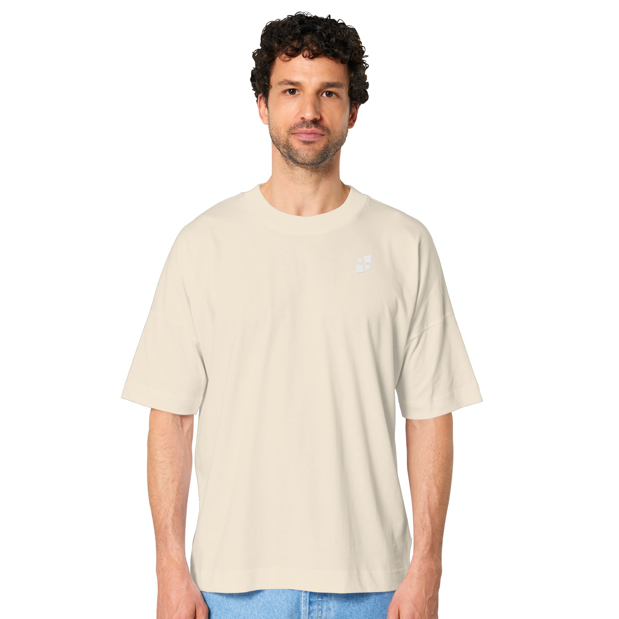 Tannenhäher mit Zirbelnuss + Emblem Stick - Organic Oversize Shirt